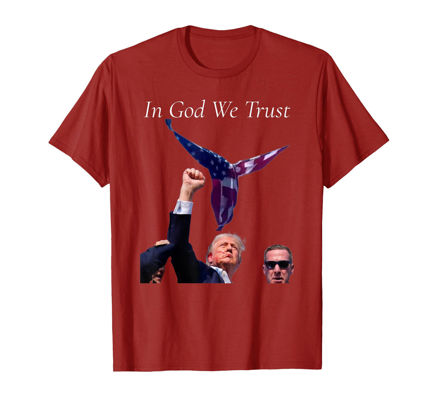 Trump Angel Flag "In God We Trust" T-Shirt