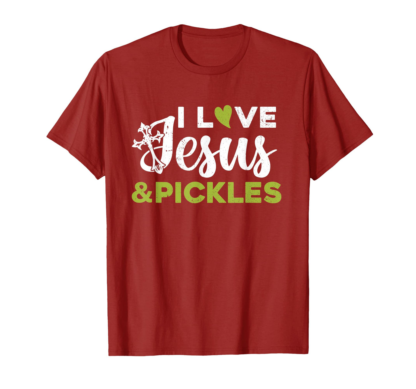 I Love Jesus And Pickle Cute Pickle & Sport Lovers Christian T-Shirt