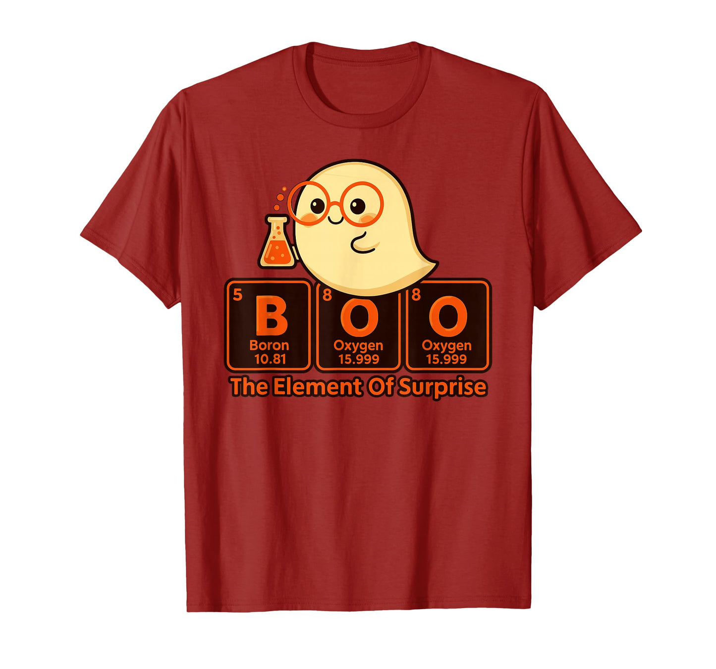 Chemistry Boo The Element of Surprise Cute Chemist Halloween T-Shirt