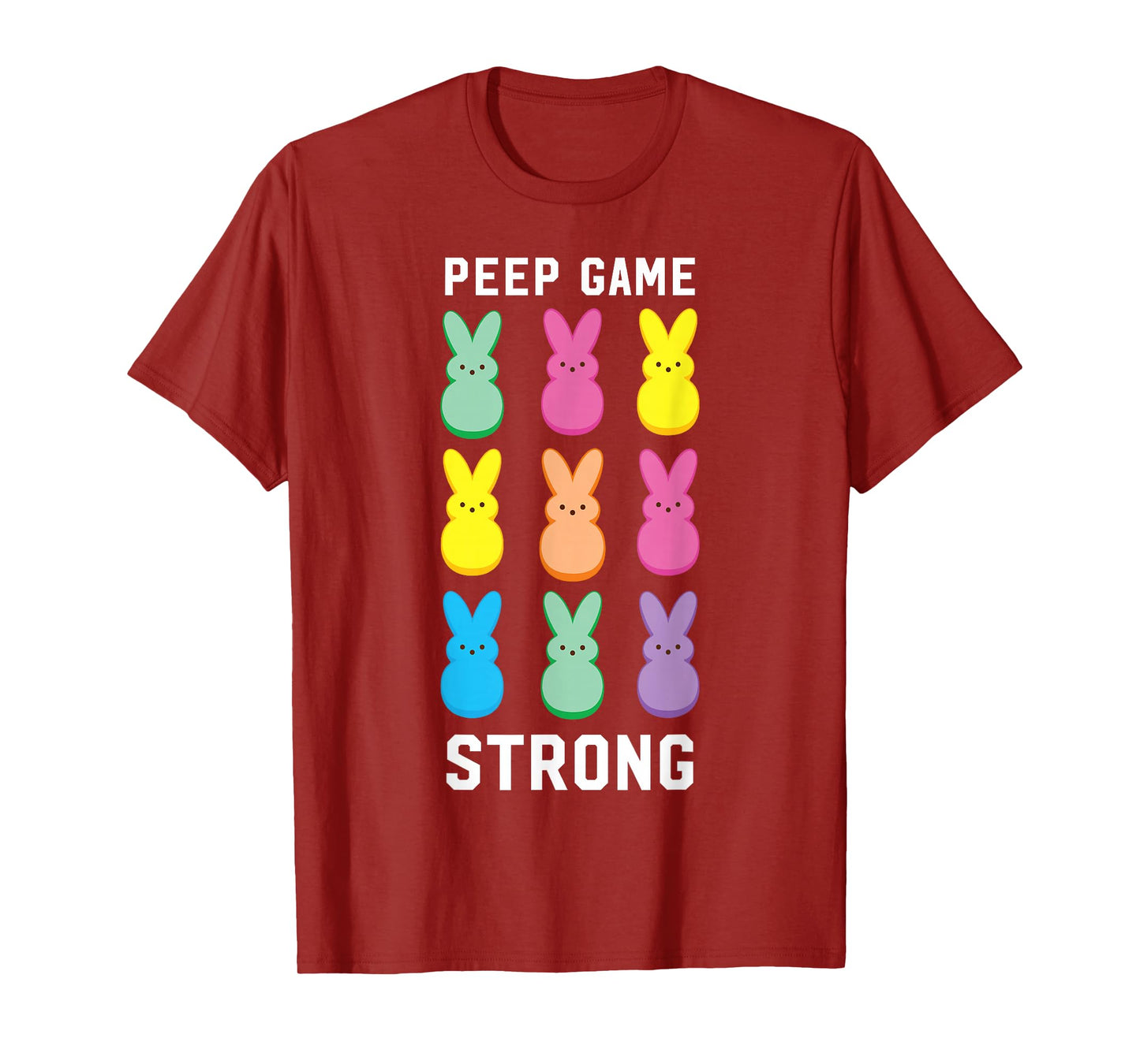 Peeps Easter Strong Peeps Game Colorful Bunnies T-Shirt