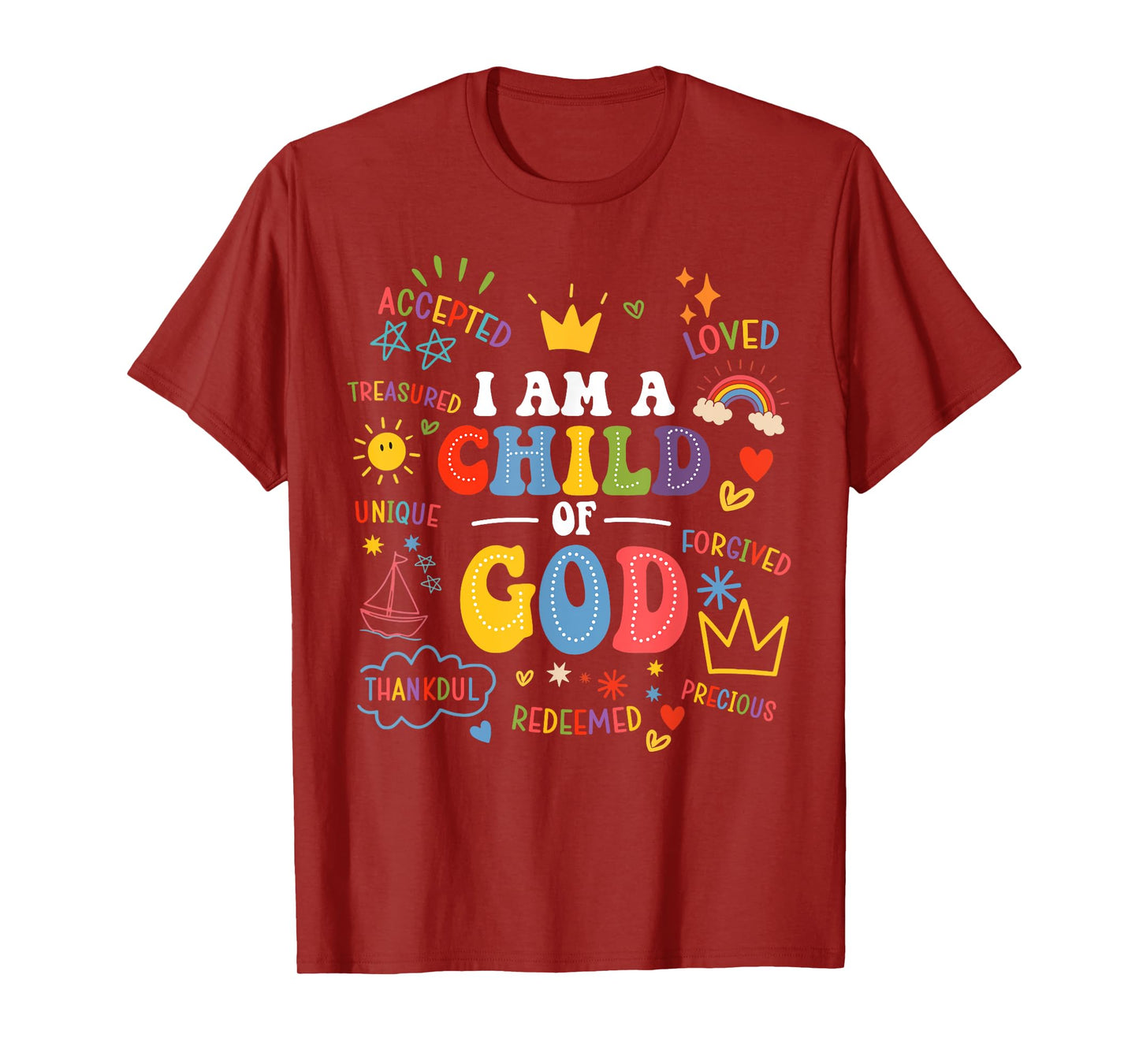 Im A Child of God Christian Retro Jesus Faith Boys Girls T-Shirt