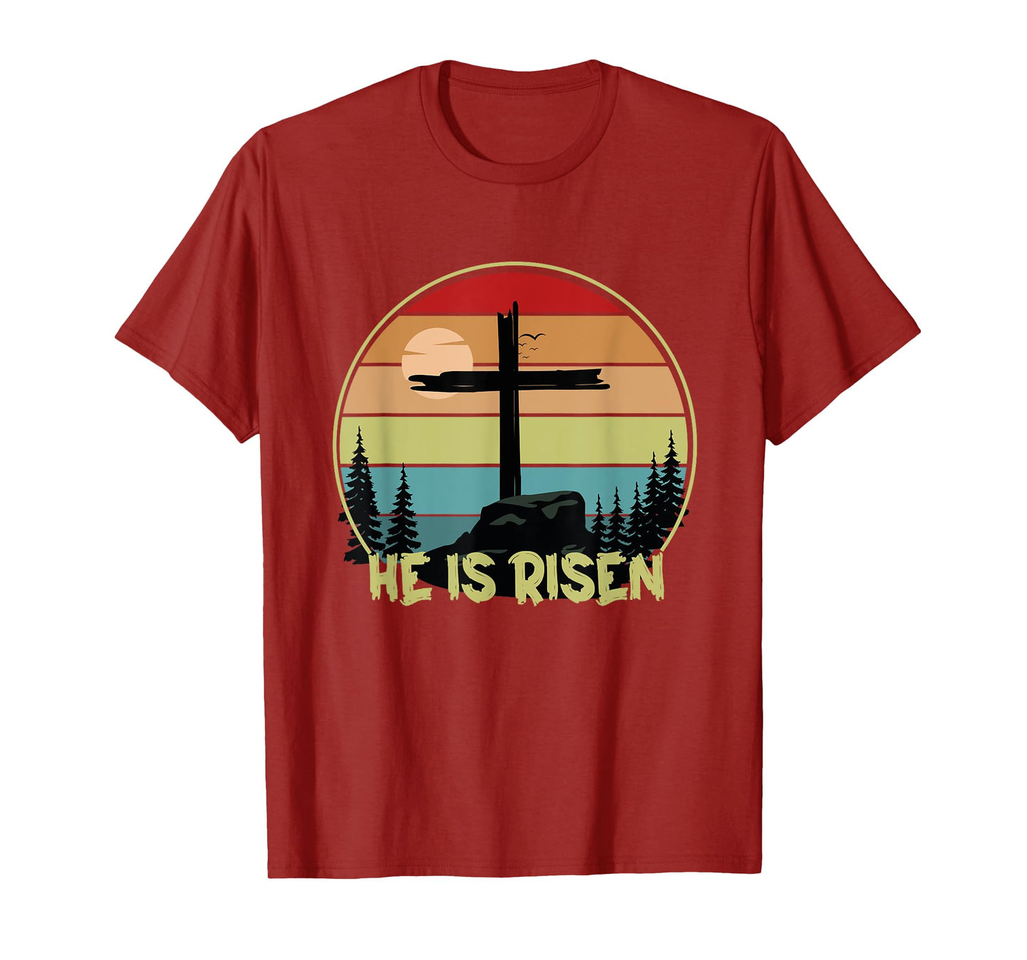 He is Risen Retro Vintage Happy Easter T-Shirt