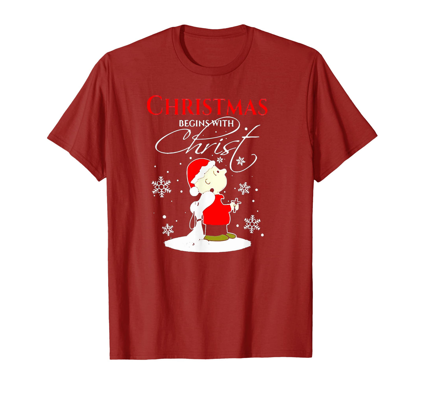 Christmas Begins With Christ Xmas Gift Holiday costume T-Shirt