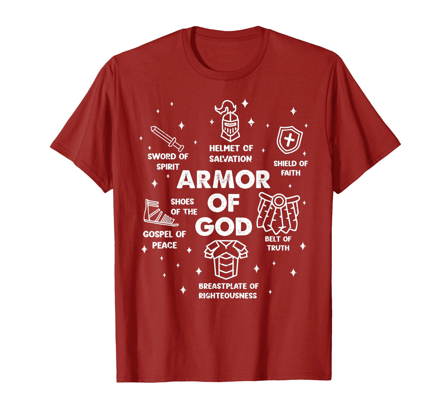 Vintage Armor of God Christian Faith Religious Camouflage T-Shirt
