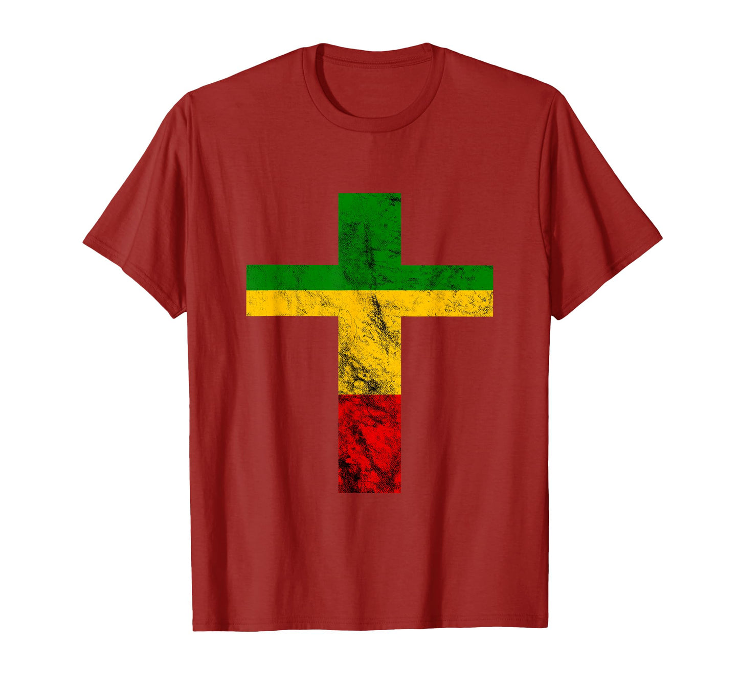 Rasta Reggae Jesus Cross Faith Rastafari Roots Reggae Lover T-Shirt