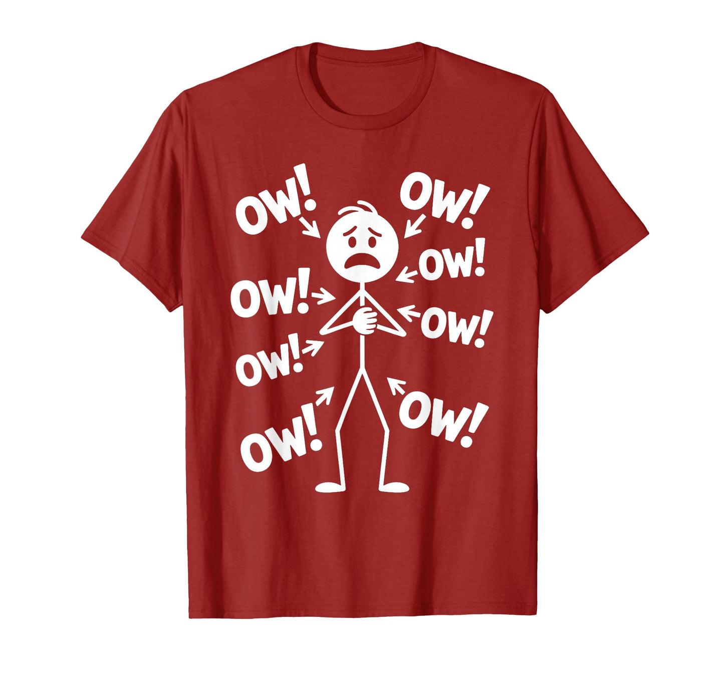 Funny Ow Ow Ow Ow Stick Figure Character T-Shirt