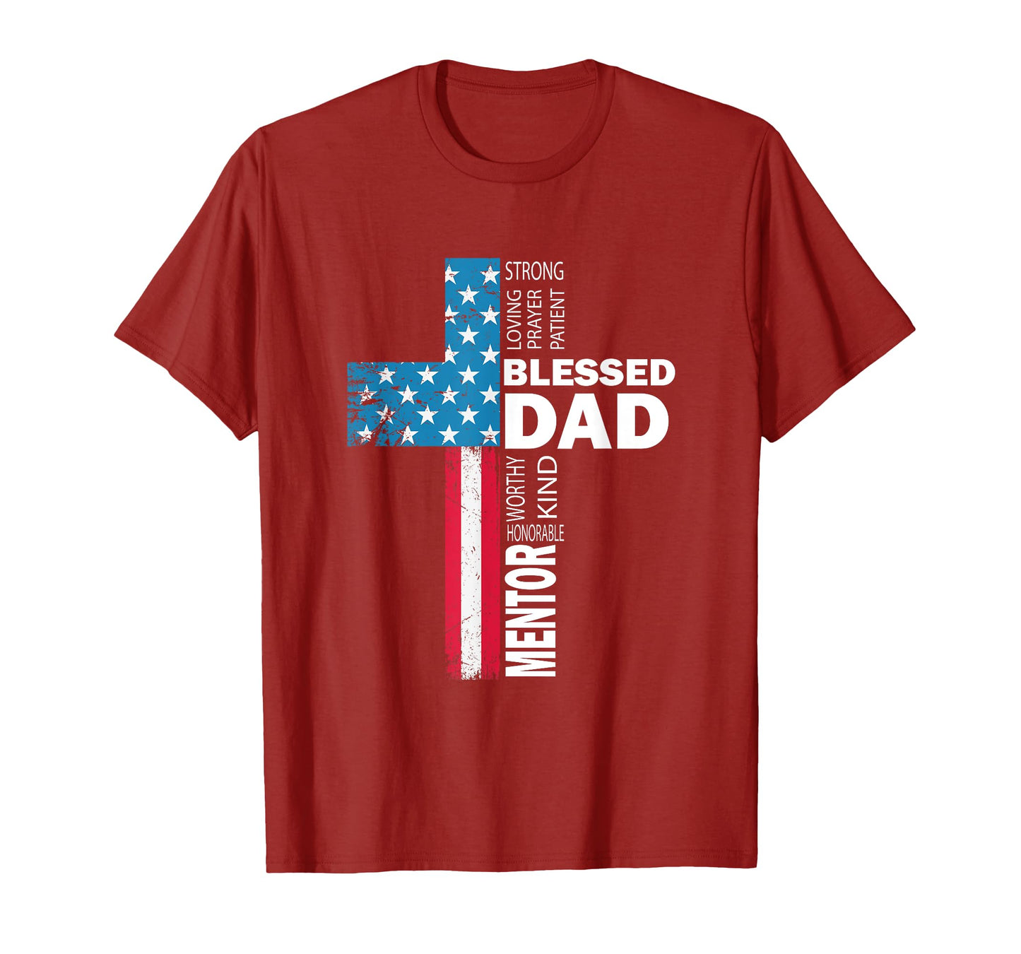 Christian Blessed Dad Cross fathers day T-Shirt
