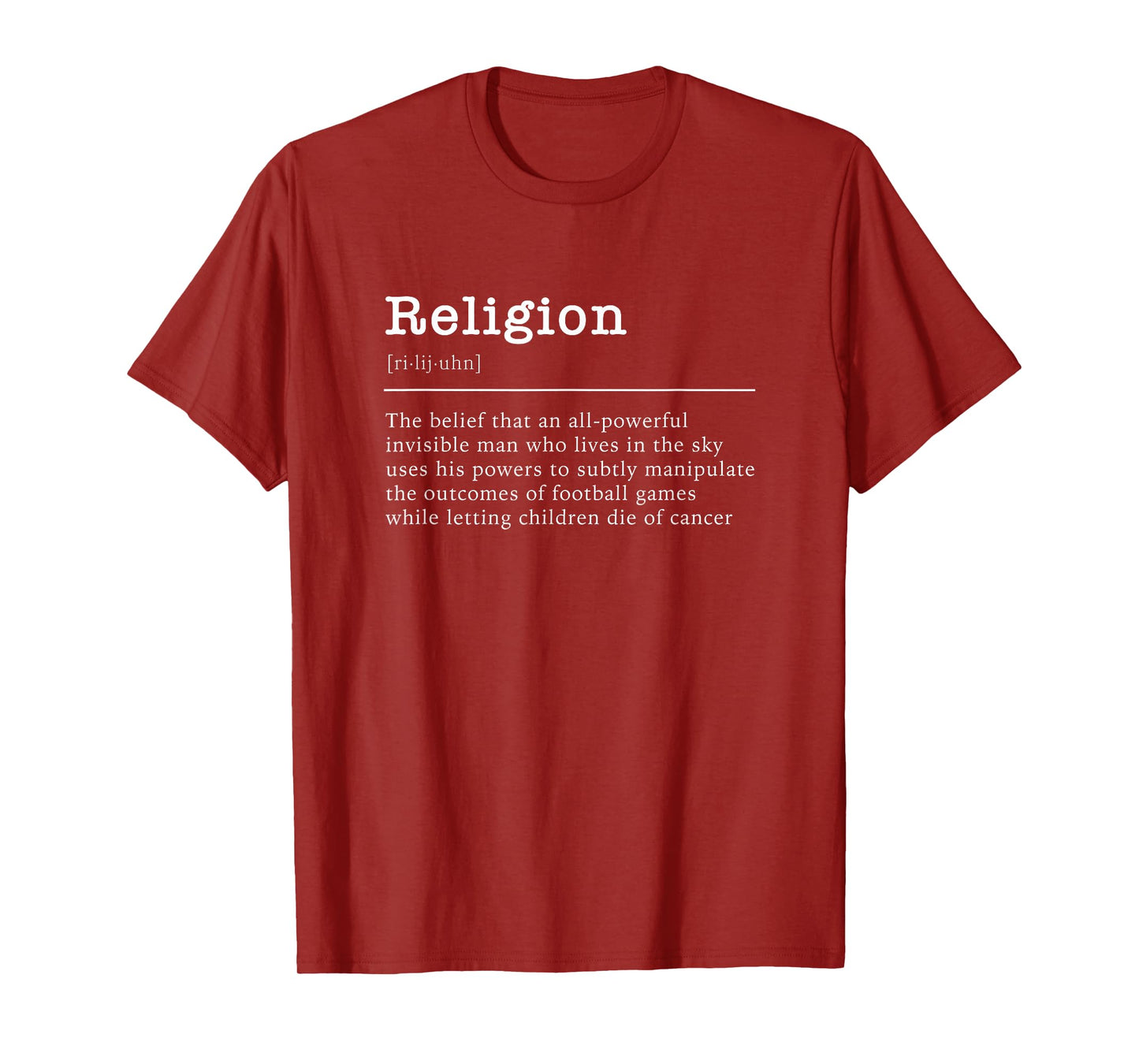 Religion Definition: Invisible Man Who Lives in The Sky T-Shirt