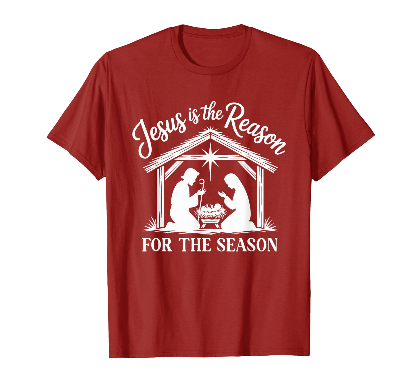 Jesus is The Reason Nativity Christmas Design T-Shirt