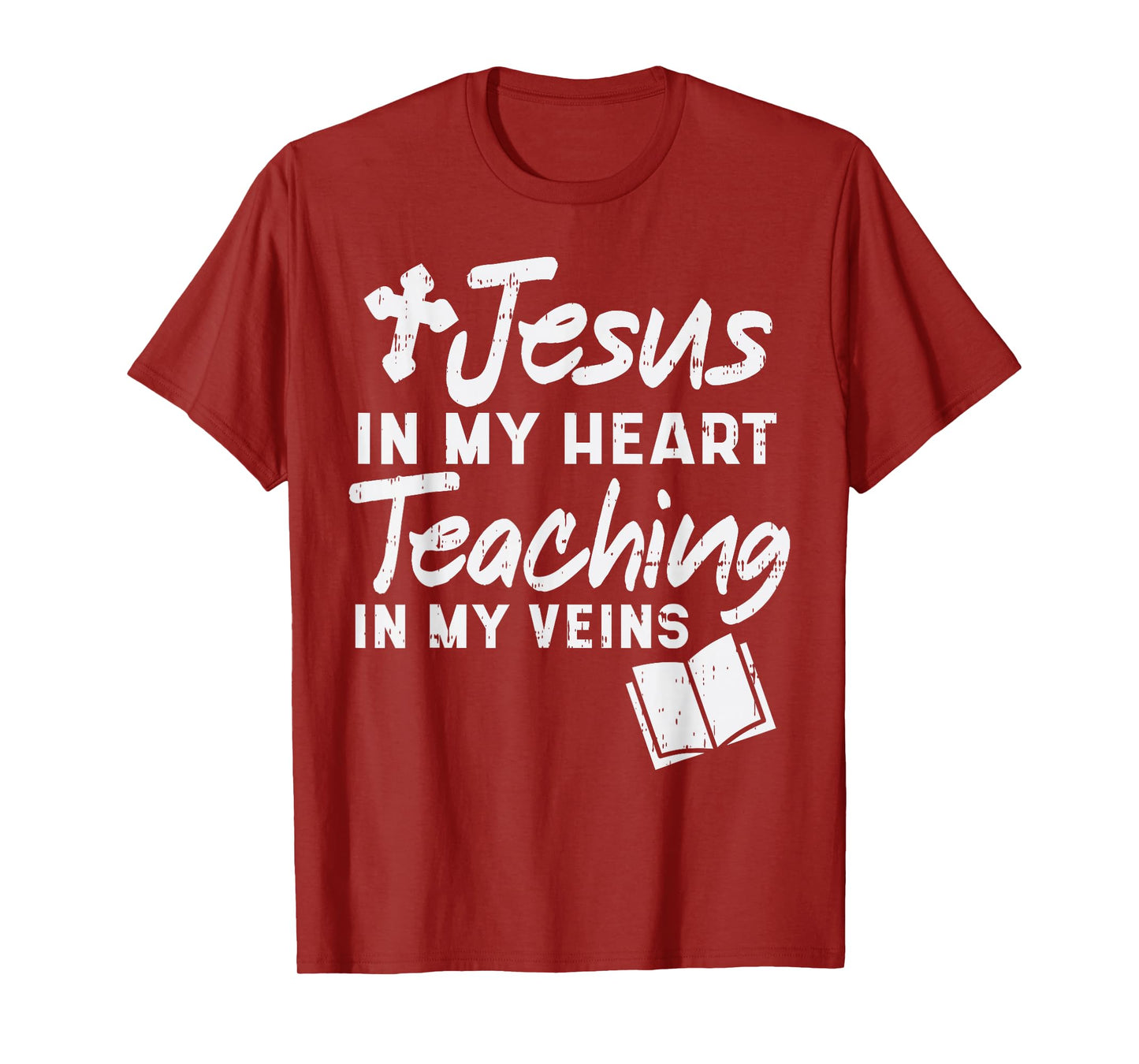 Jesus Heart Teaching Veins Teacher God Faith Christian Gift T-Shirt