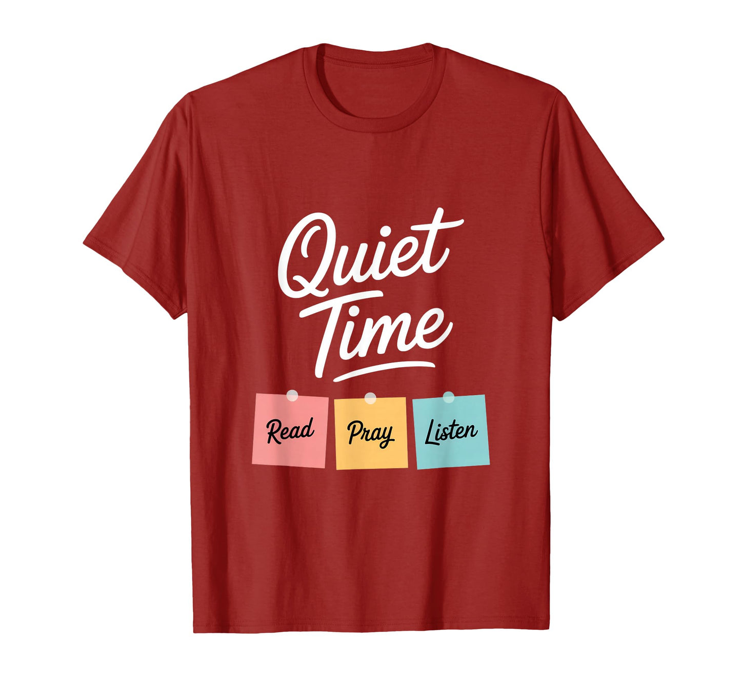 Quiet Time Read Pray Listen Christian Devotional T-Shirt