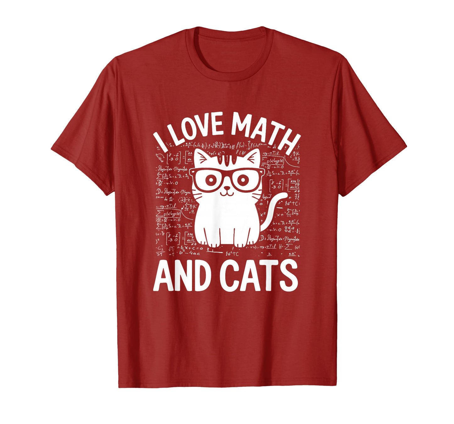 Funny Math And Cats Apparel for Teachers Students Cat Lovers T-Shirt