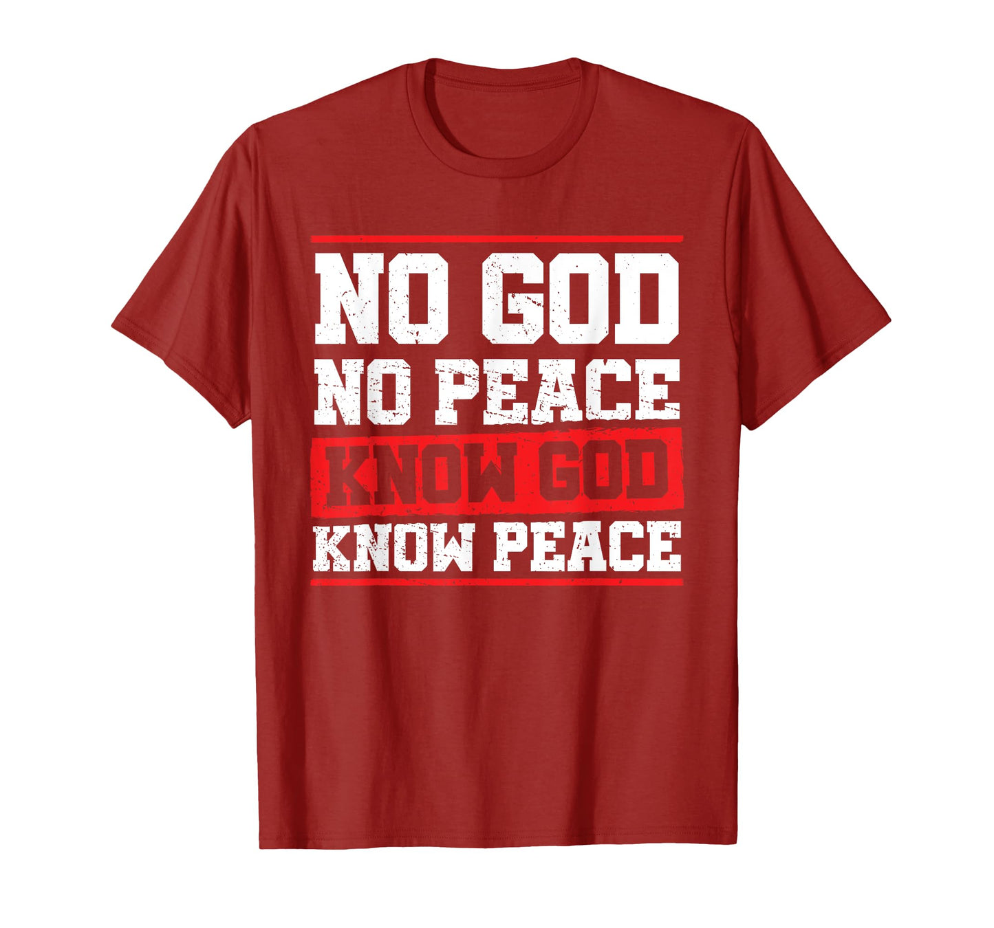 No God No Peace Bible Verse Christian Faith Jesus Christ T-Shirt