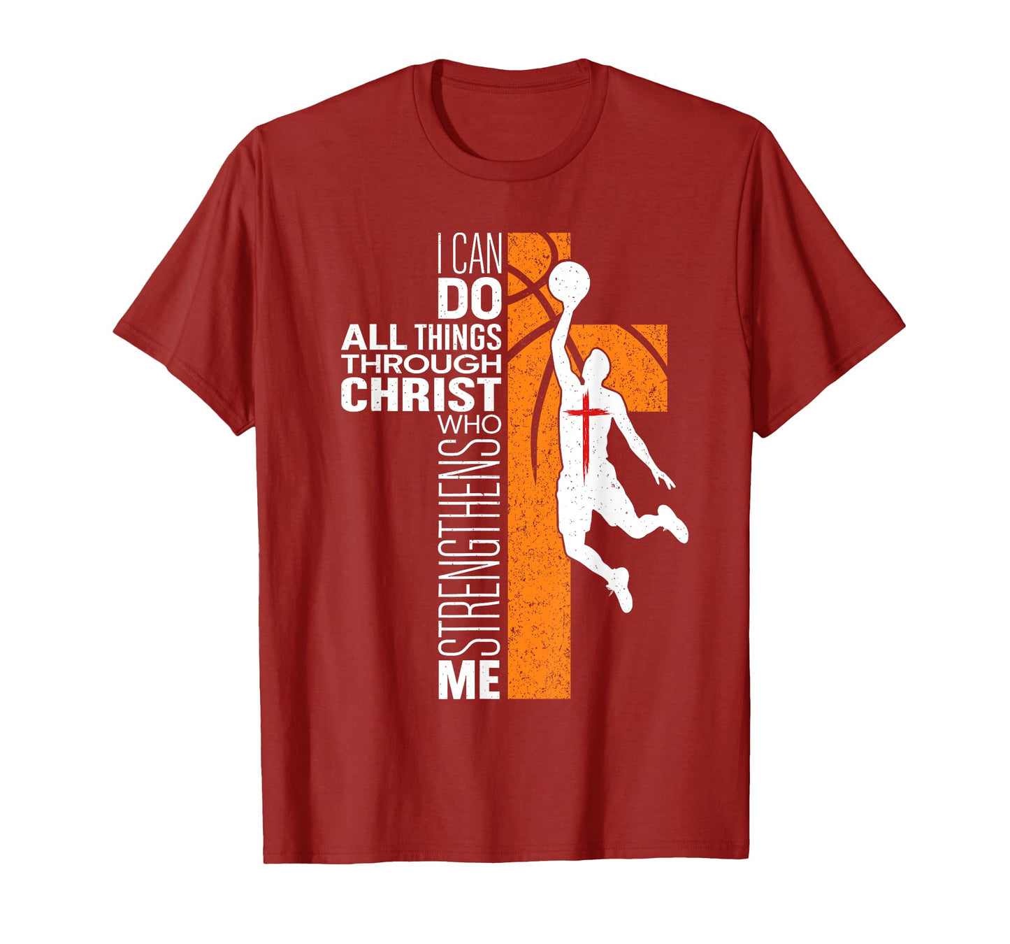 Philippians 4:13 Christian Basketball Religious Bible Verse T-Shirt