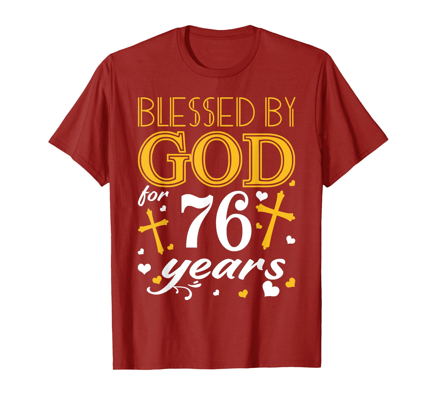 Vintage Blessed By God For 76 Years Happy 76th Birthday T-Shirt