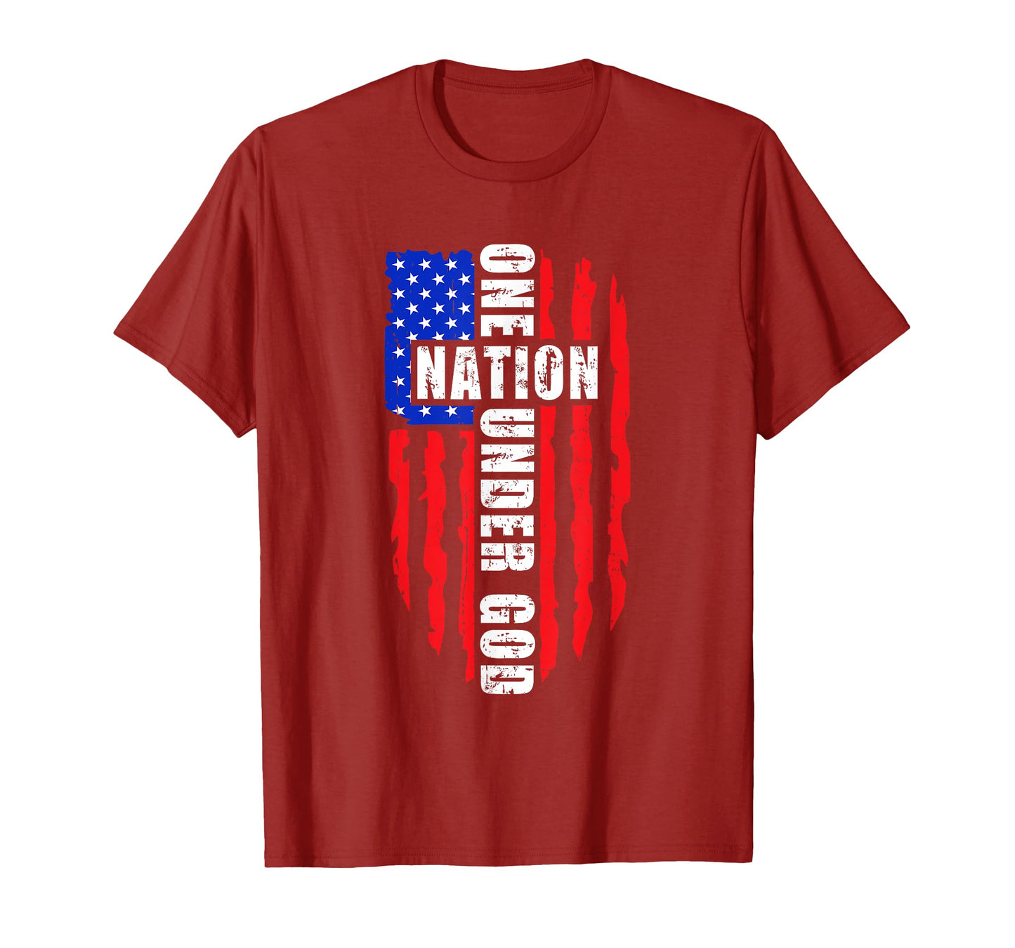 One Nation Under God Jesus Blessed American Flag T-Shirt
