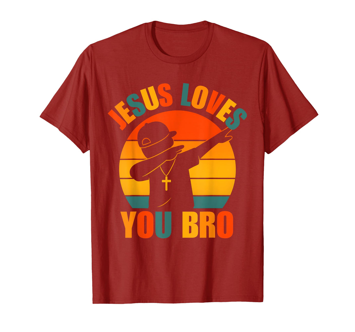 Jesus Love You Bro Dabbing Boy Christian Kids Boys Saying T-Shirt