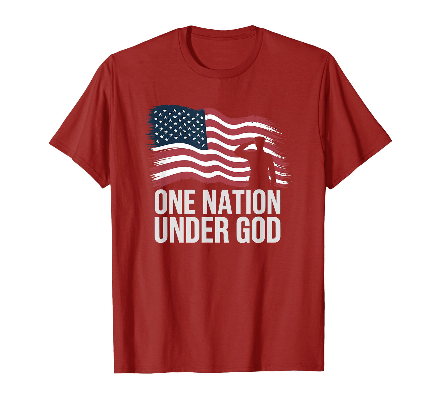 One Nation Under God, Veterans Patriot US Flag Memorial Day T-Shirt