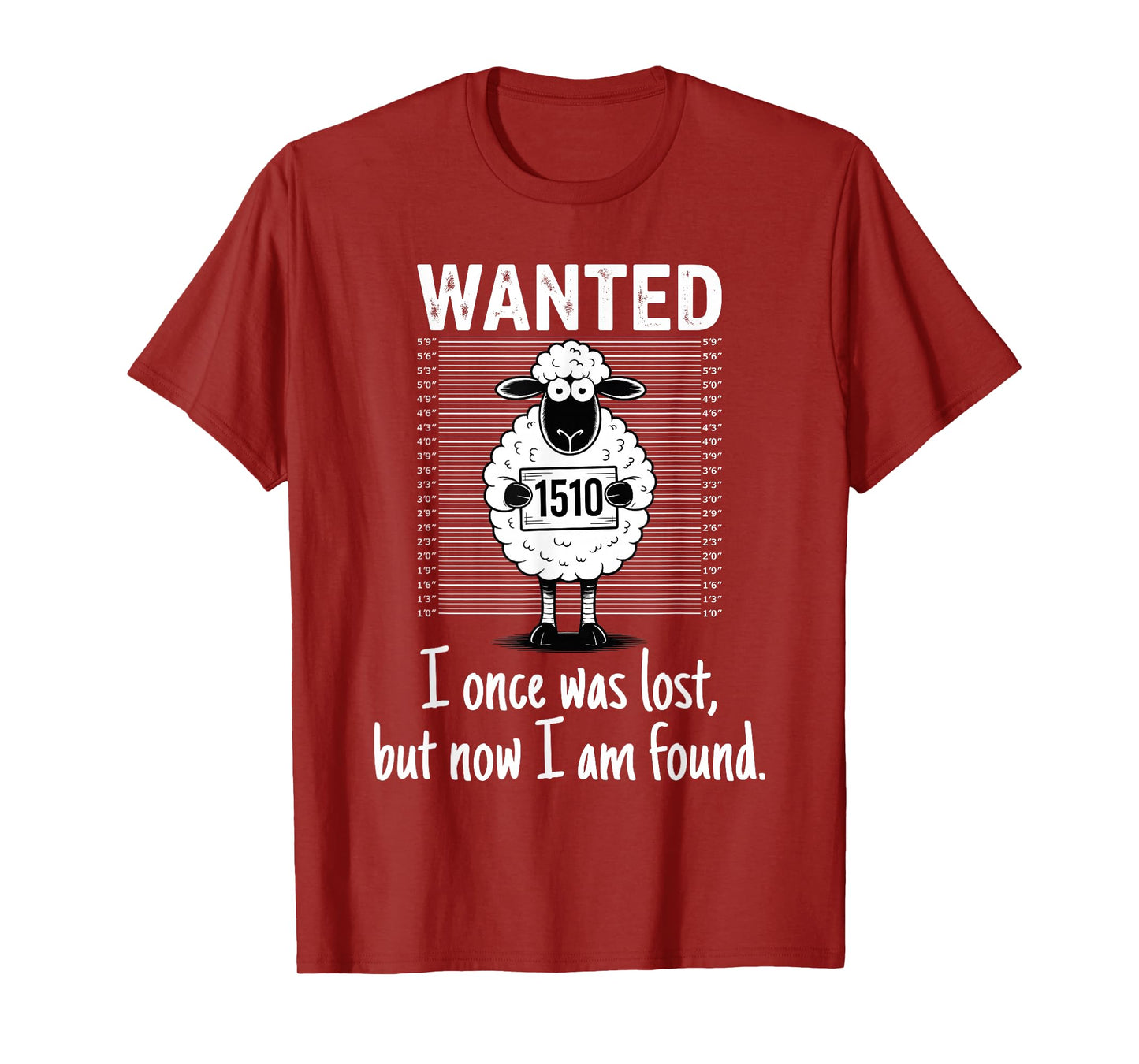 I Once Was Lost But Now I Am Found Bible Verse Christian T-Shirt