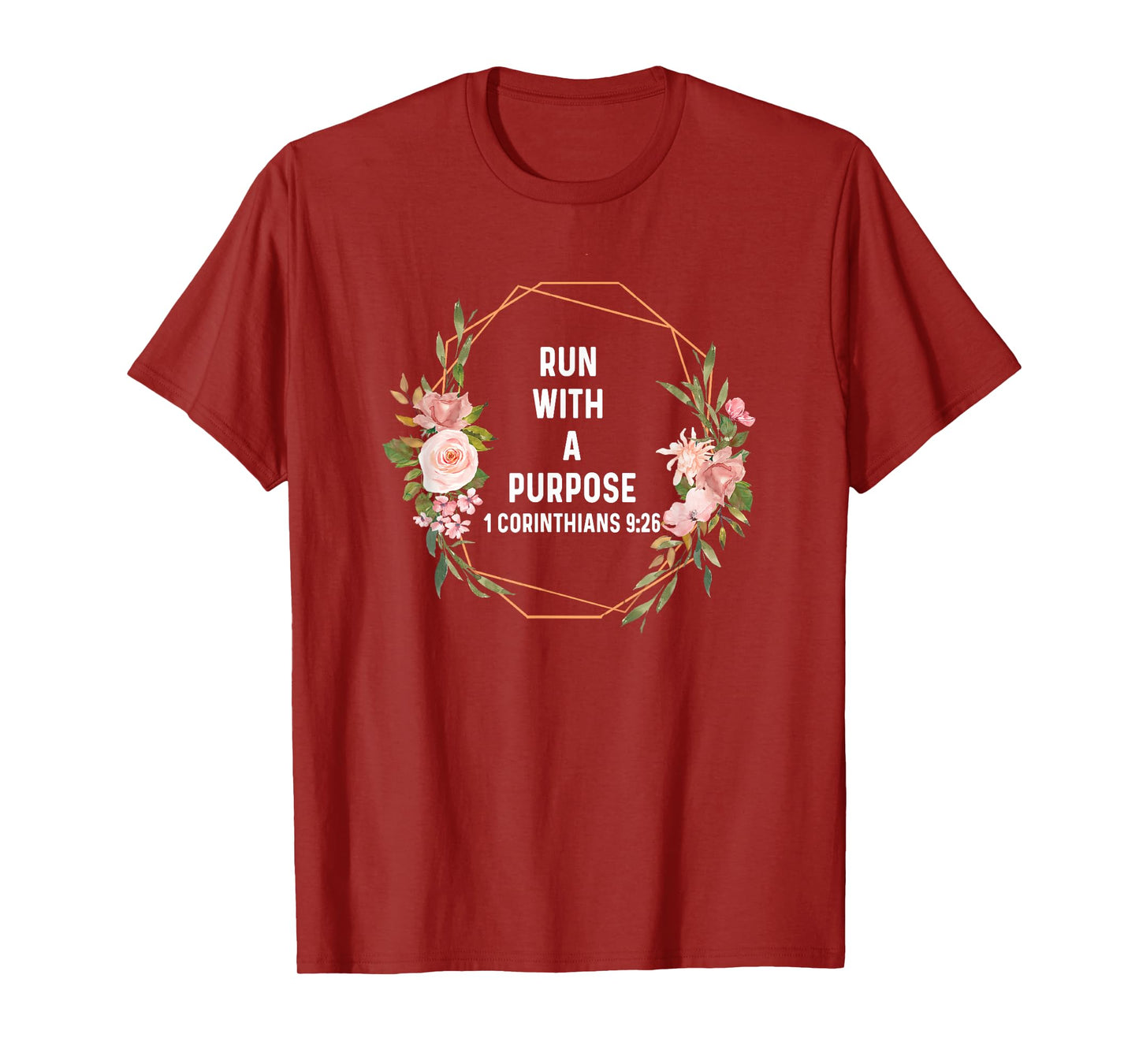 1 Corinthian 9:26 God Jesus Run Runner Running Purpose T-Shirt
