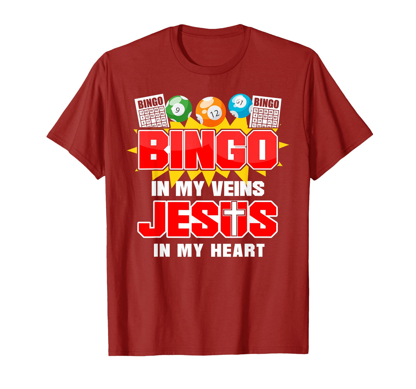 Bingo Player Jesus Faith Christian Bingo In My Veins Jesus T-Shirt