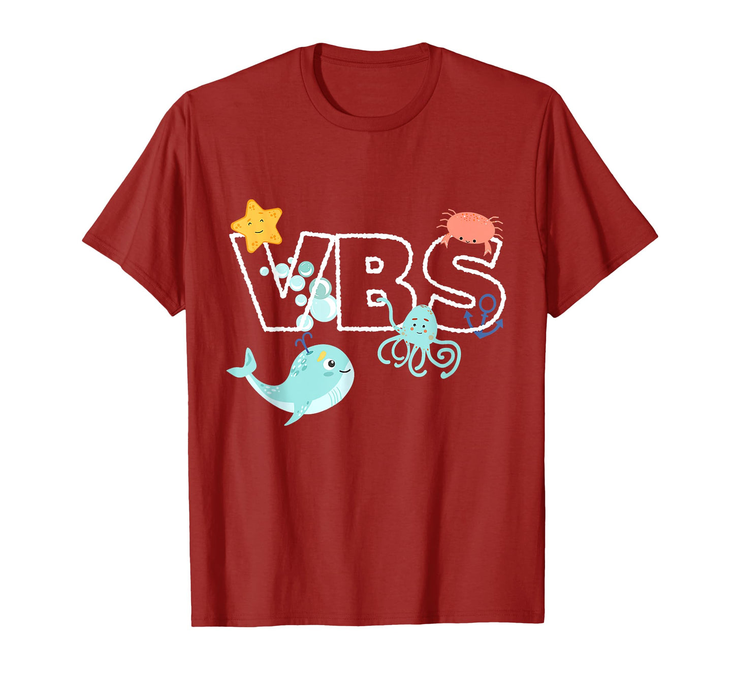 VBS Crew Summer Vacation Bible School Funny Ocean Animal T-Shirt for Men Women Girls Kids