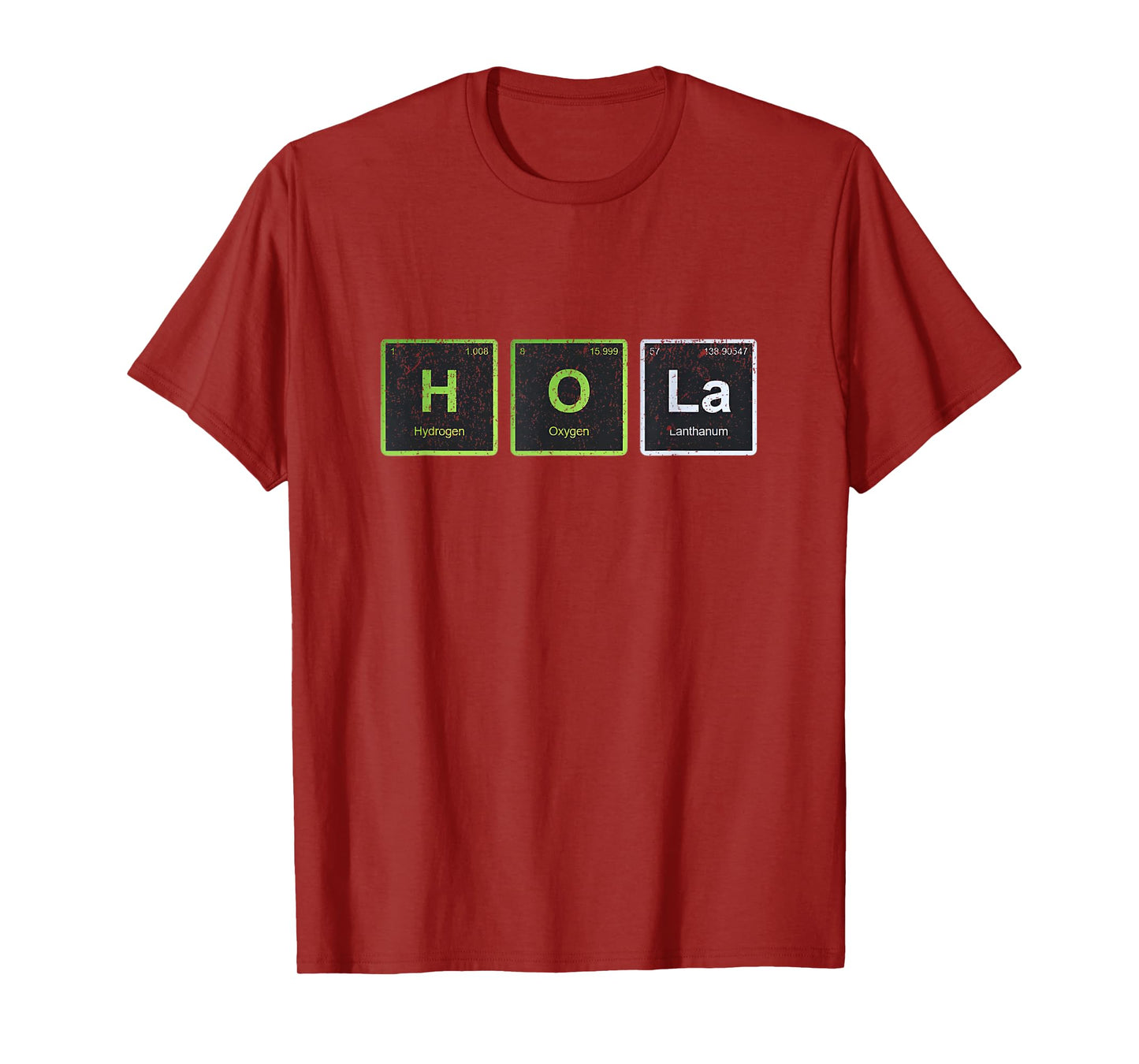 Hola Spanish Hi Hello Chemical Element Funny T-Shirt