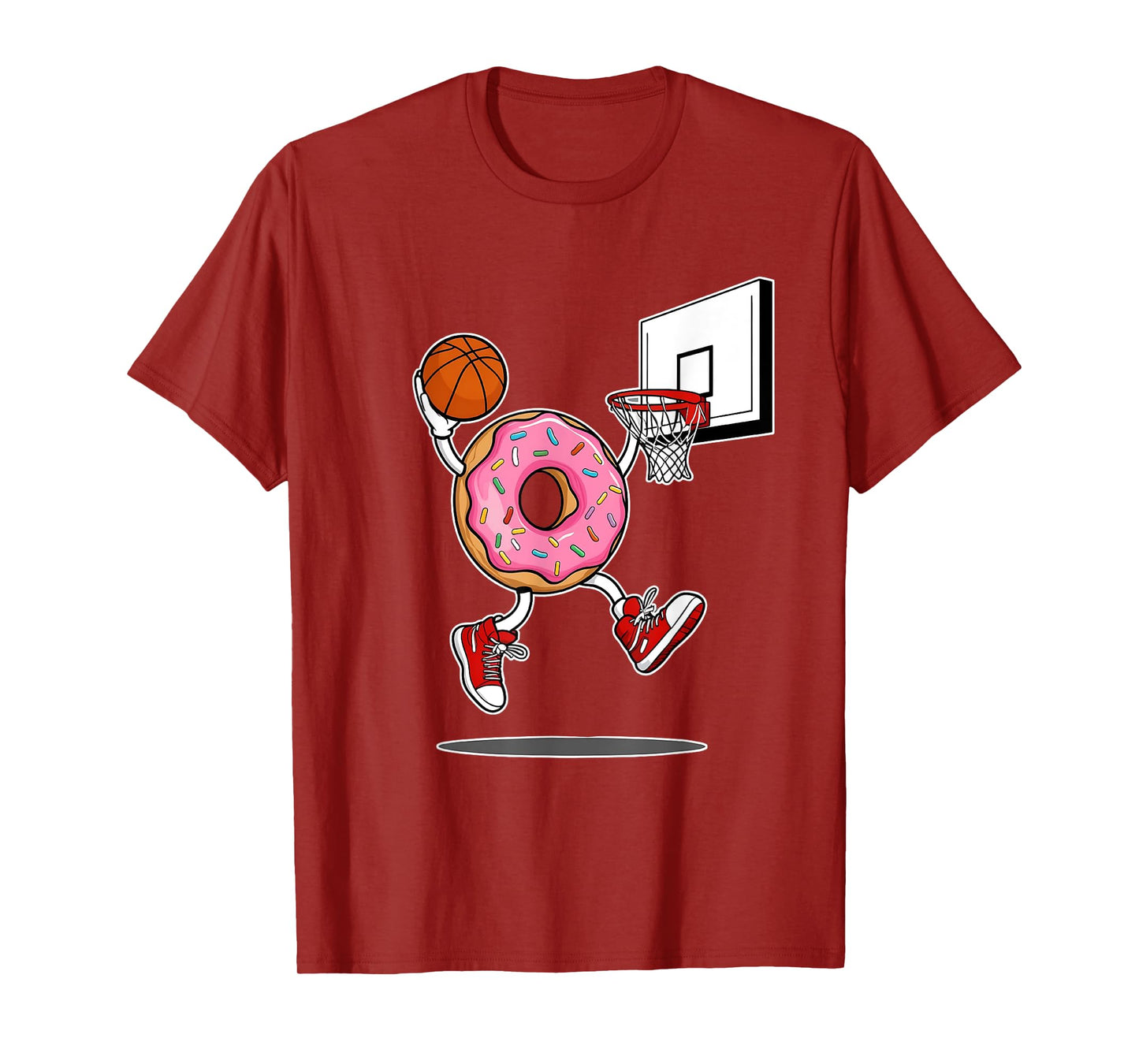 Donut Dunking Basketball Funny Food Sports design T-Shirt
