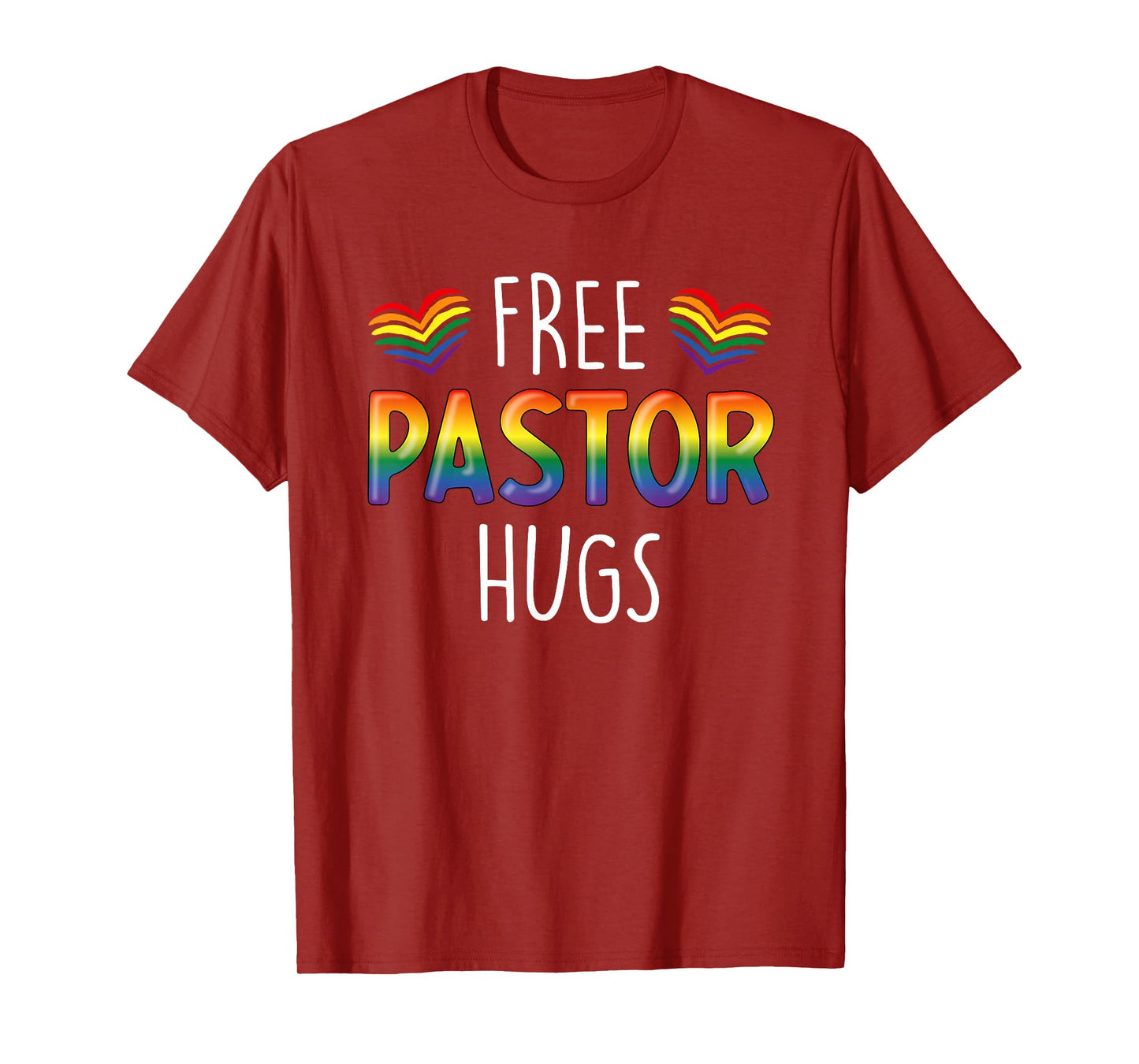 Free Pastor Hugs Christian Pastor Gay Christian Pride Month T-Shirt