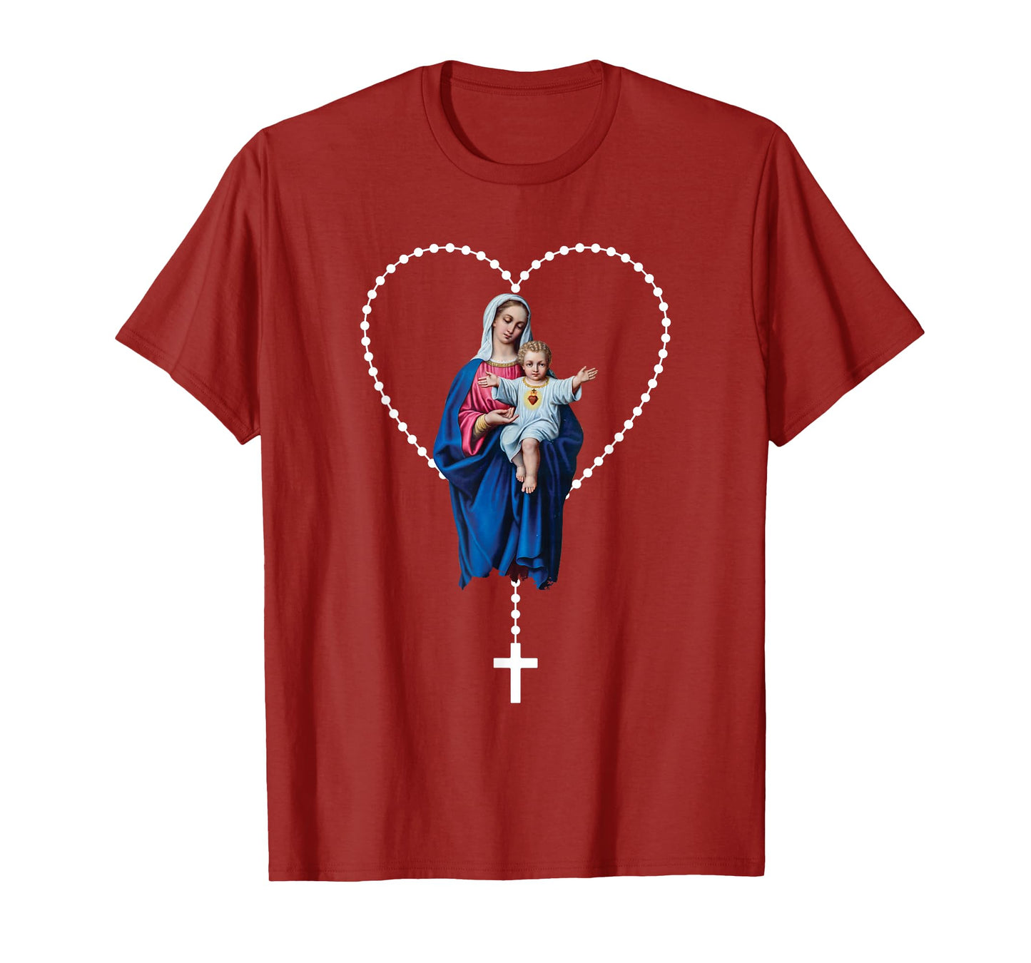 Holy Rosary Mama Mary Jesus T-Shirt
