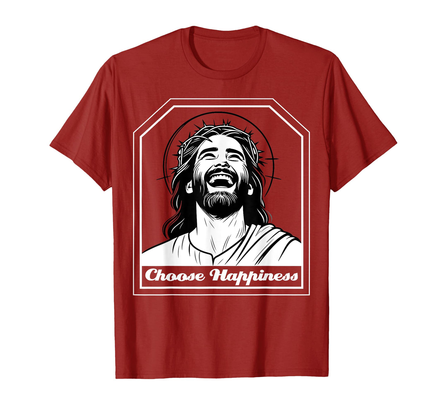 Jesus Christ laughing Joy Happy Smile Positive Souvenir Gift T-Shirt