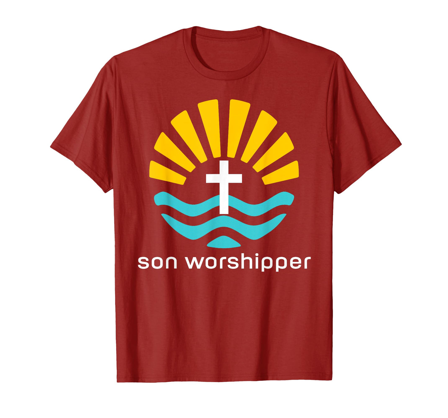 Son Worshipper Surfing Catholic Jesus Calling Beach Sun Fun T-Shirt for Men Women Kids