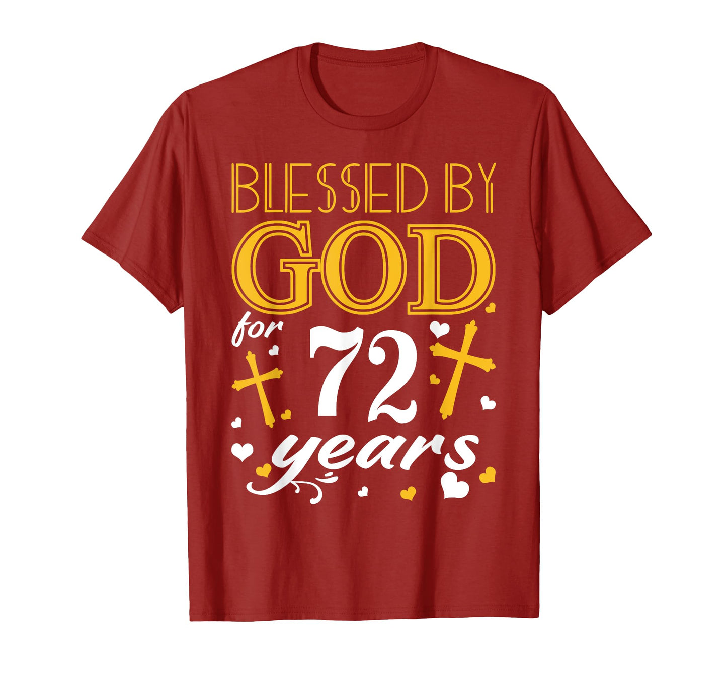 Vintage Blessed By God For 72 Years Happy 72nd Birthday T-Shirt