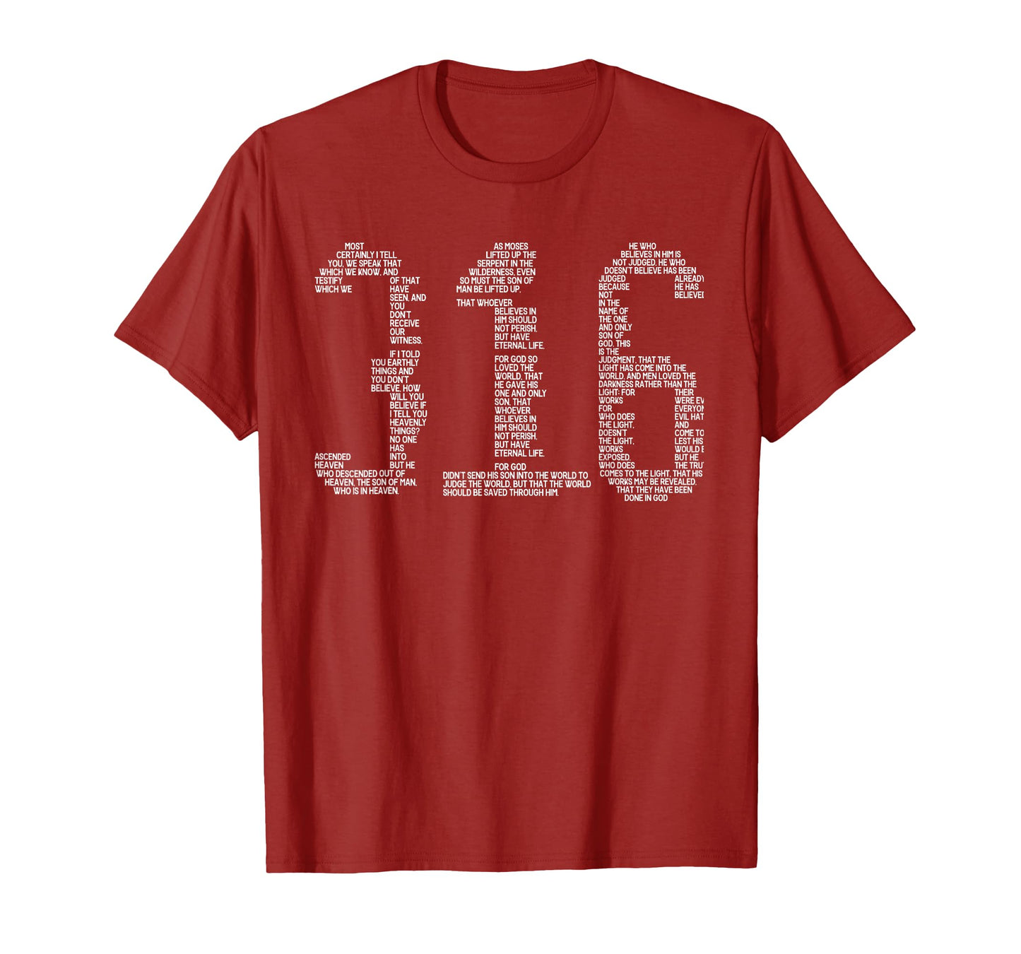 Christian Bible Verse John 3 16 T-Shirt