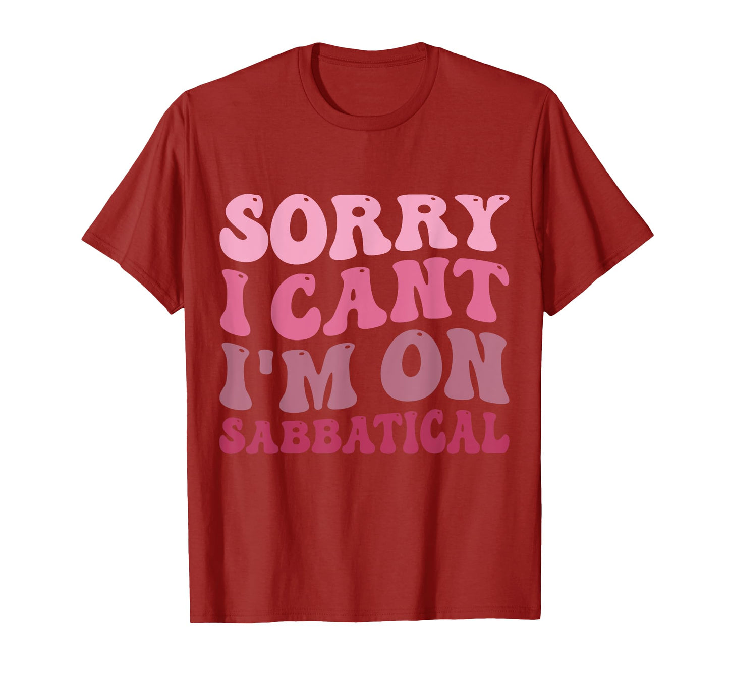 Summer Sorry I cant I'm on Sabbatical Last Day of School Men Women Girls Kids T-Shirt