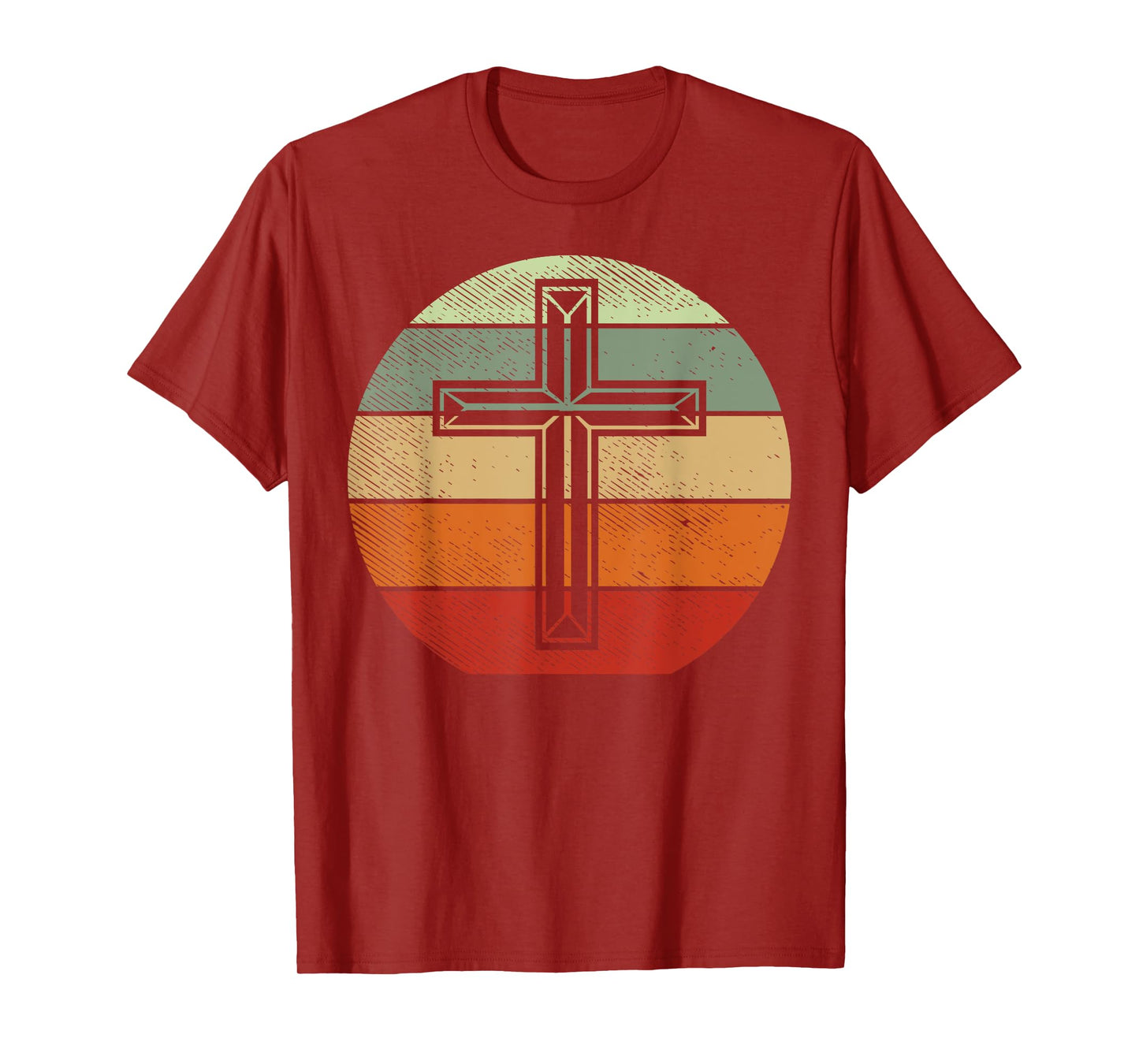 Jesus Retro Cross Christ God Faith Religious Christian Gift T-Shirt