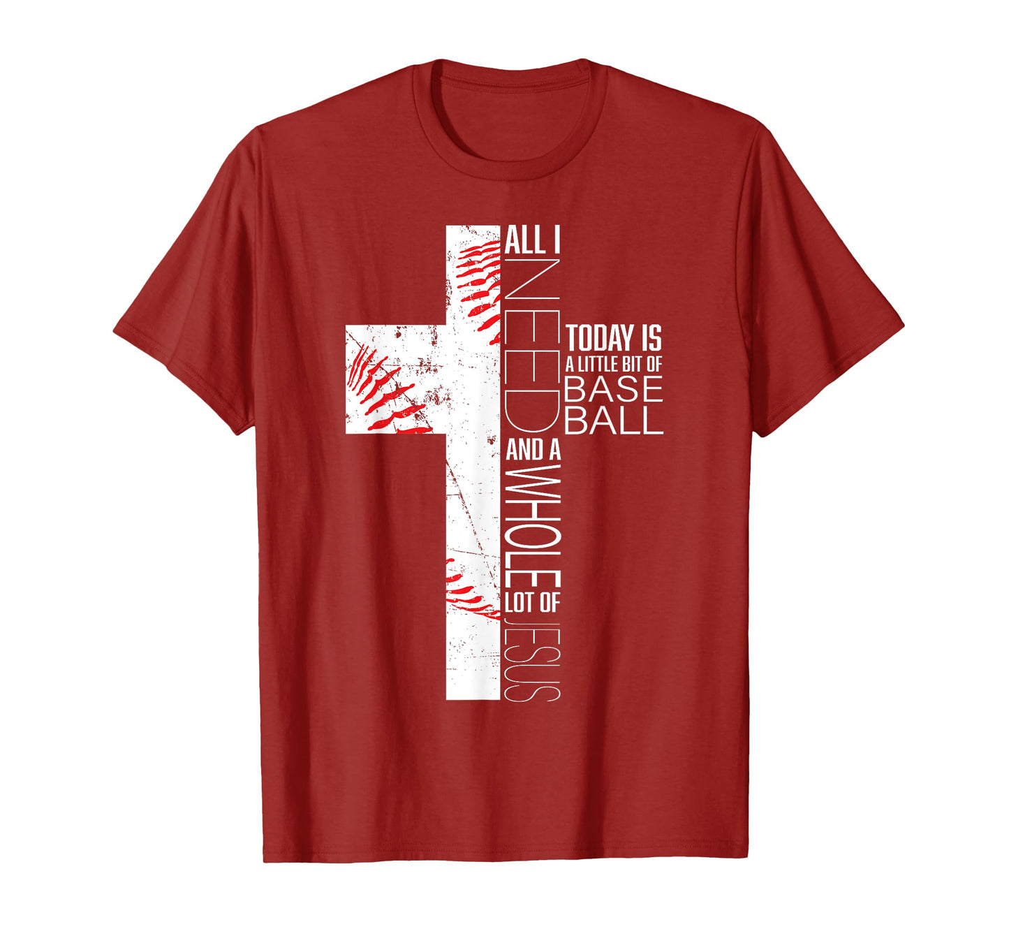 Funny Baseball Jesus Sayings Christian Cross Graphic Print T-Shirt