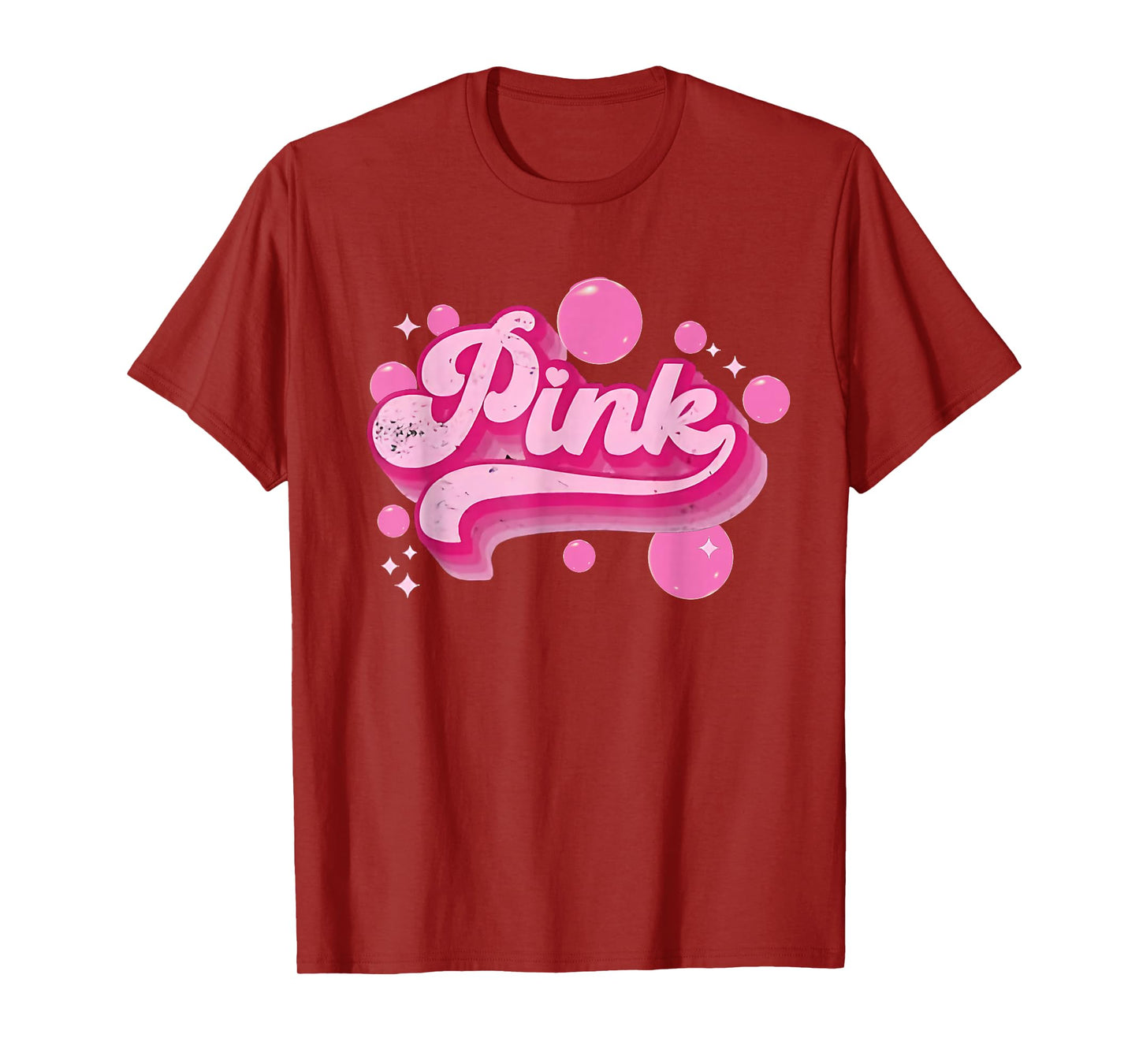 Retro Pink Personalized Name Pink For Men Women Kids Meme T-Shirt