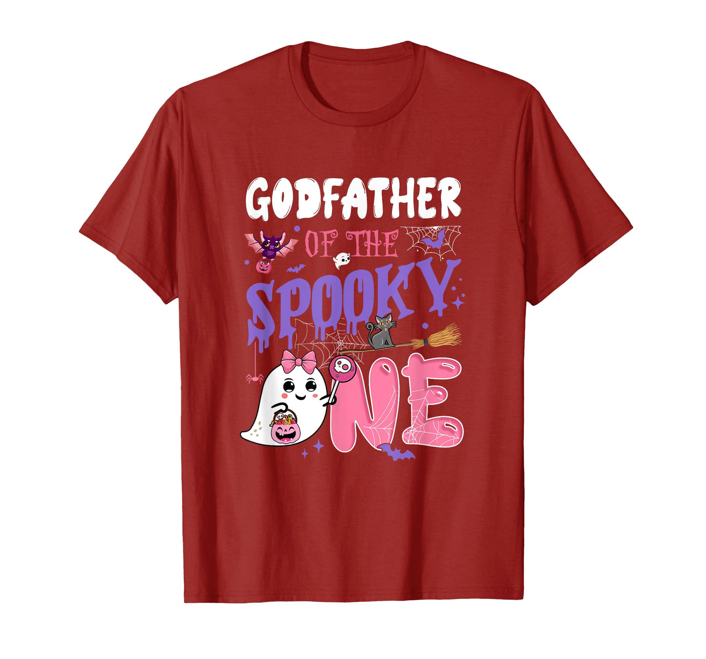 Godfather Of The Spooky One 1St Birthday Girl Halloween T-Shirt