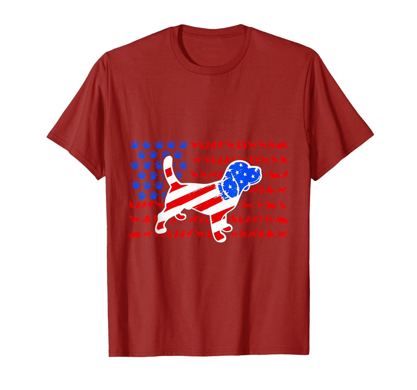 God Bless American Flag Patriotic USA Flag Funny Dogs Lovers T-Shirt