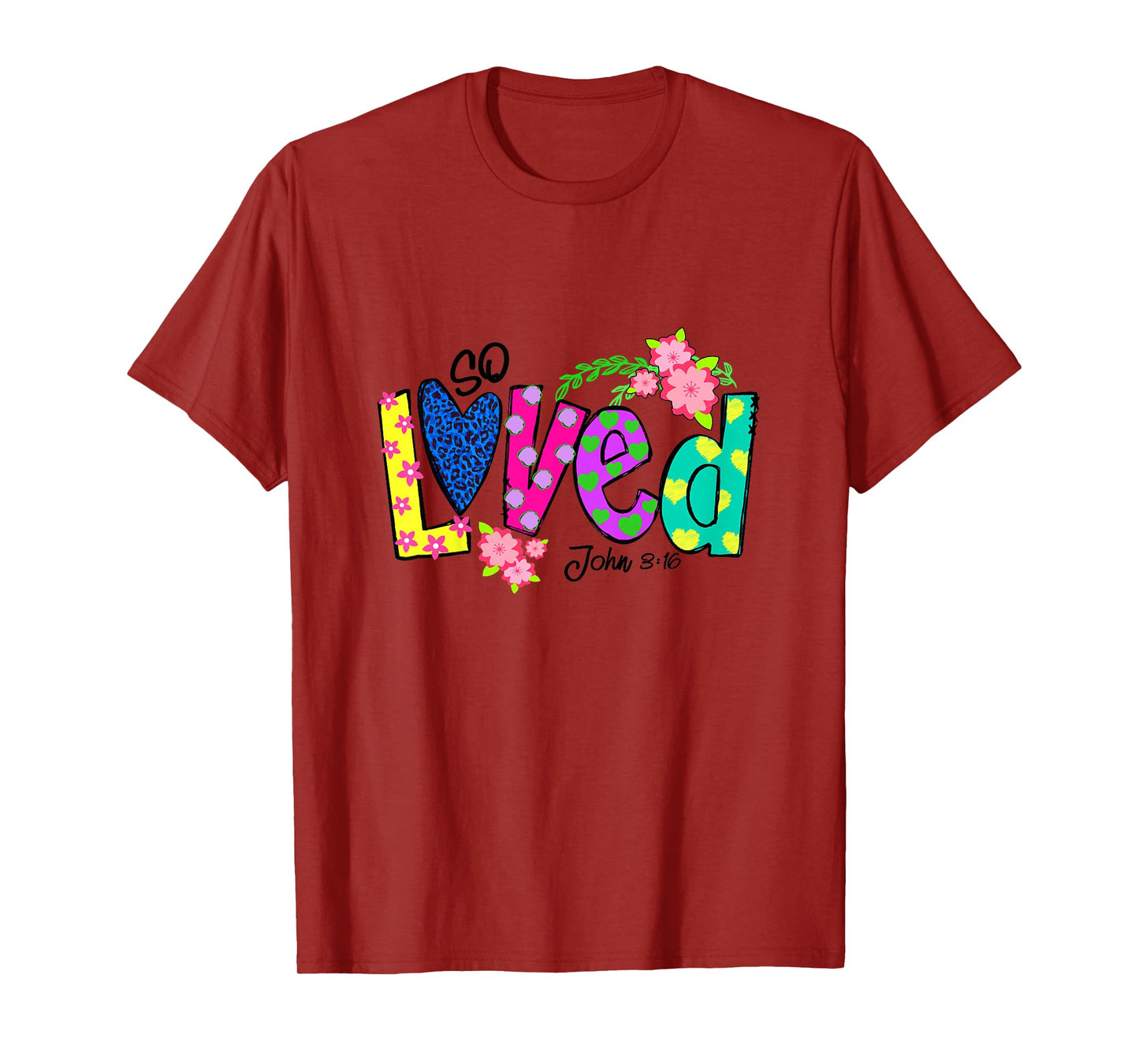 Loved Floral Polka Dots Easter Day Gift Christian Girl Boy T-Shirt