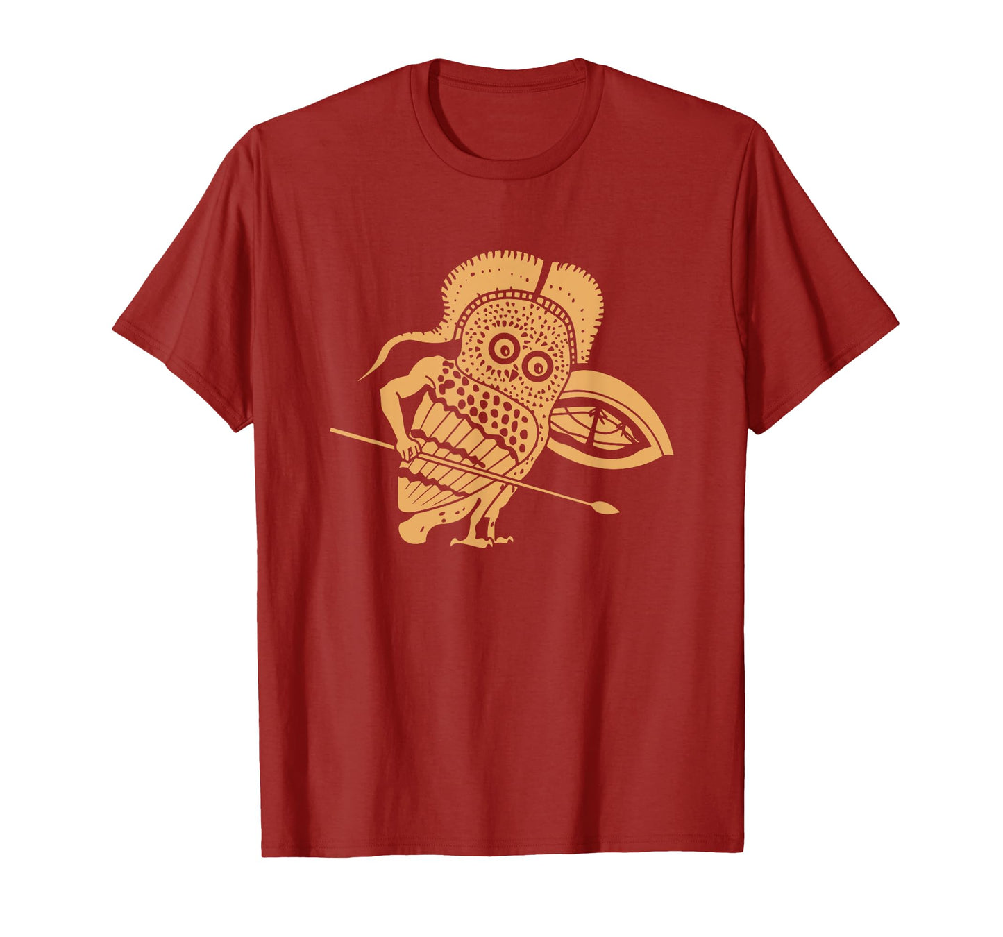 Little Owl as a Hoplite warrior Greek Mythology Athena T-Shirt