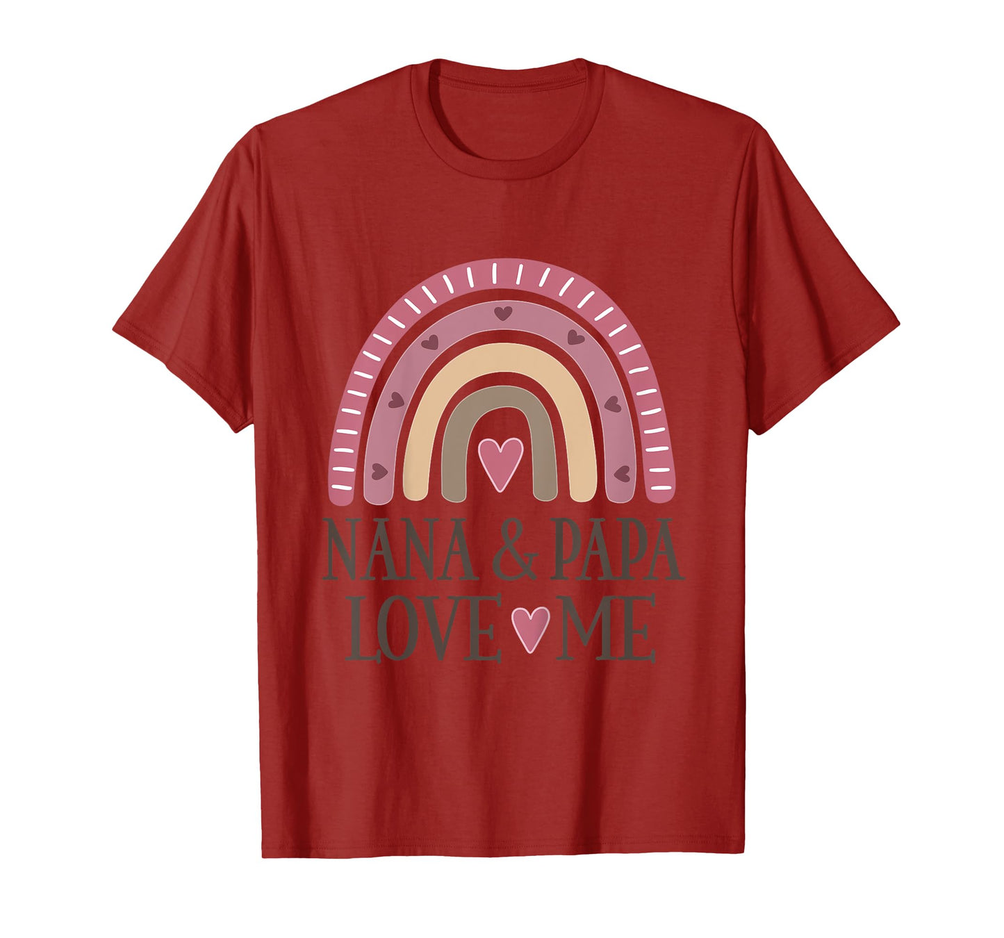 Kids Nana And Papa Love Me Granddaughter Rainbow T-Shirt
