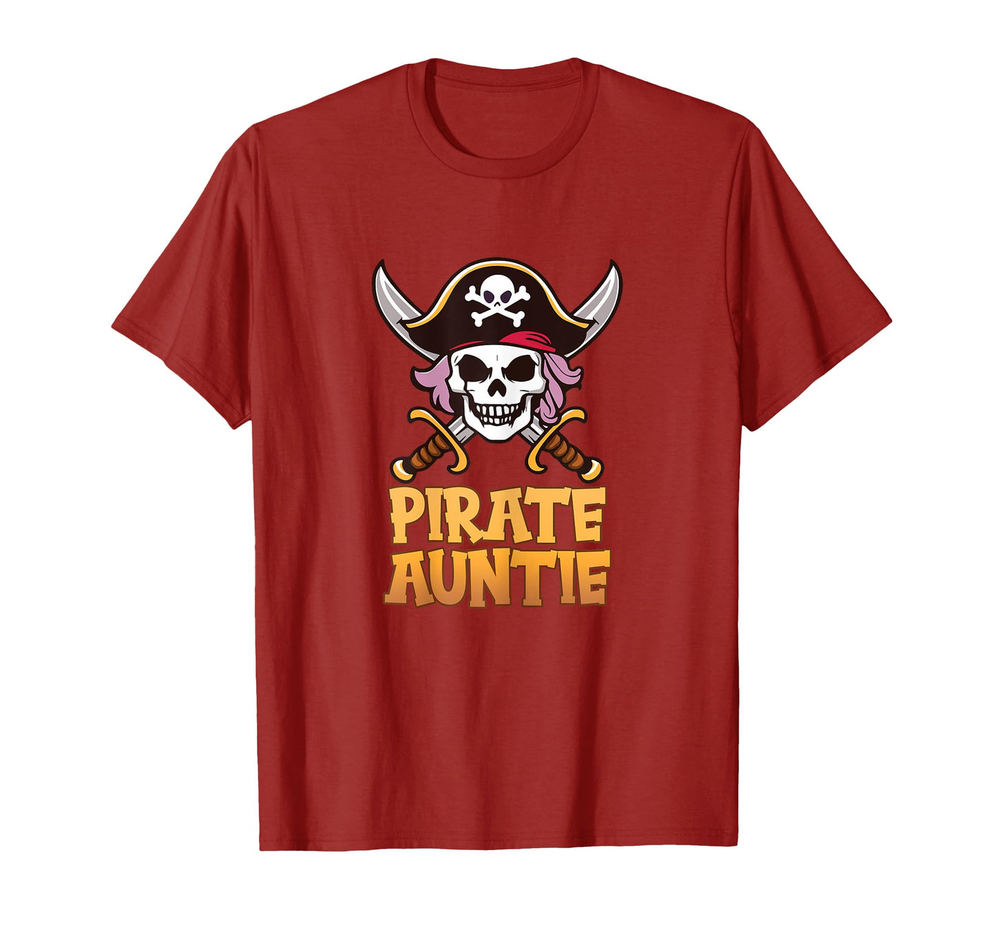 Pirate Auntie Funny Captain Matching Halloween Costume T-Shirt