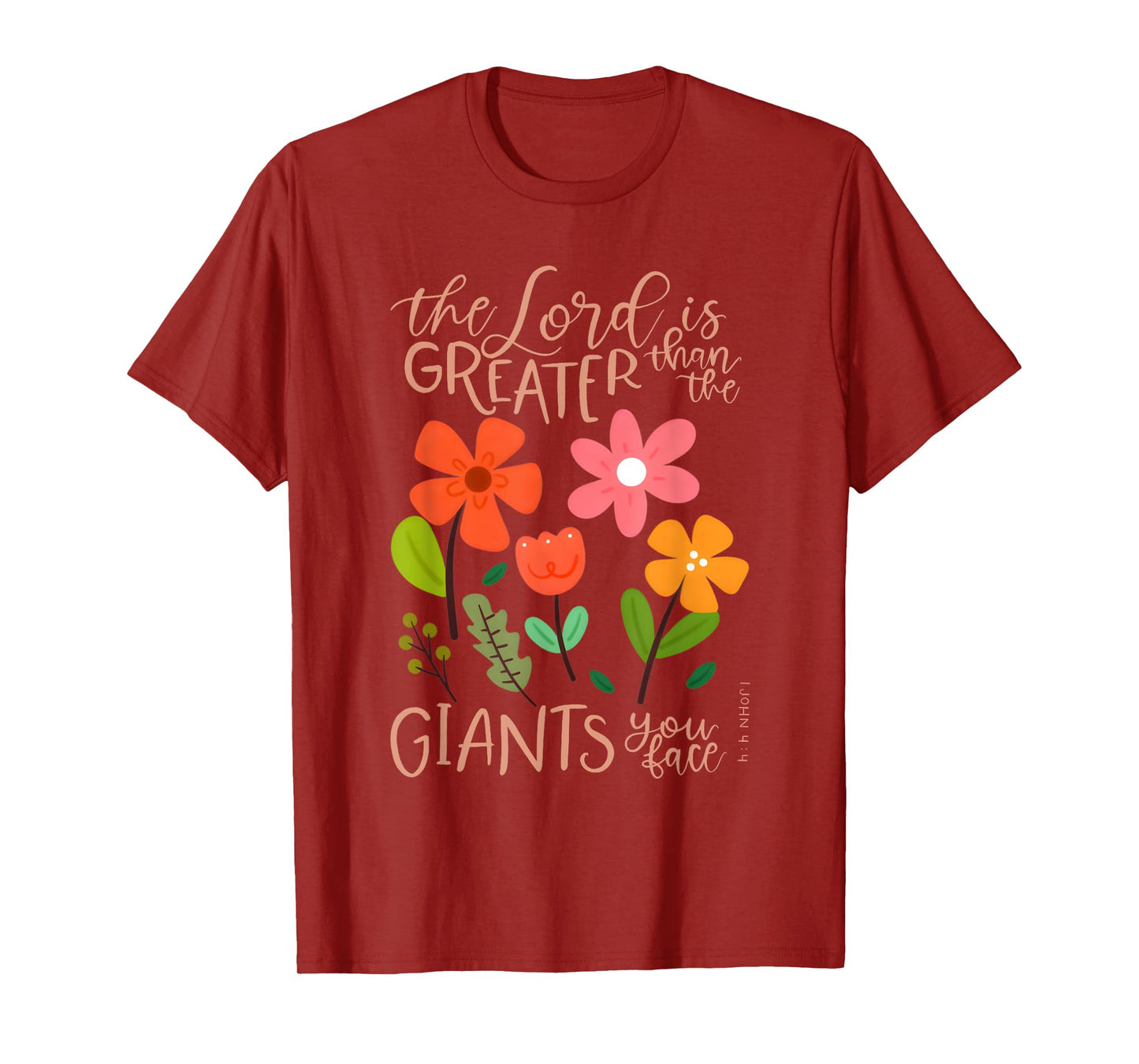 The Lord Greater Christian Quote Inspiring Faith Scripture T-Shirt
