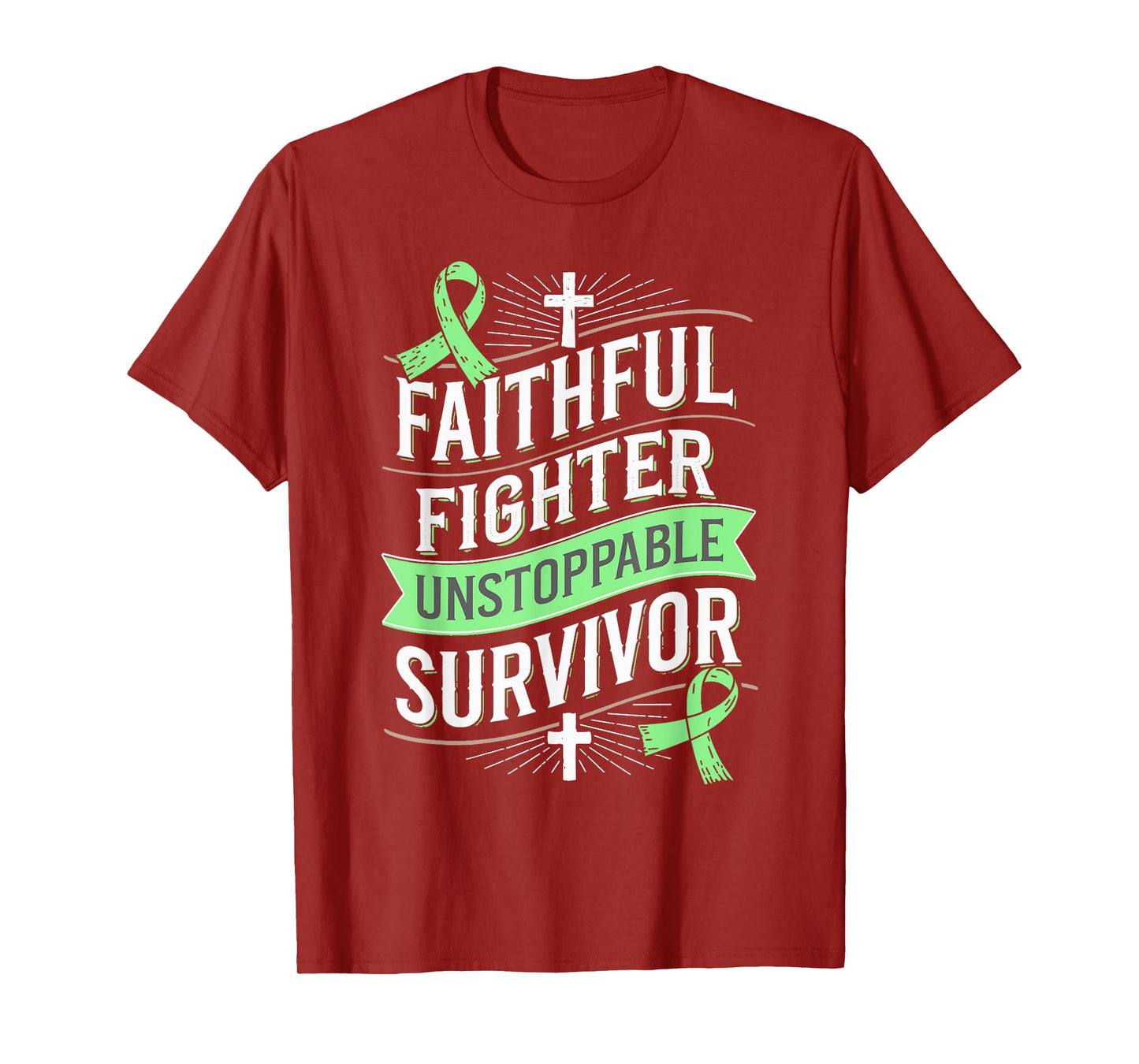 Faithful Fighter Survivor Non-Hodgkin Lymphoma Awareness T-Shirt