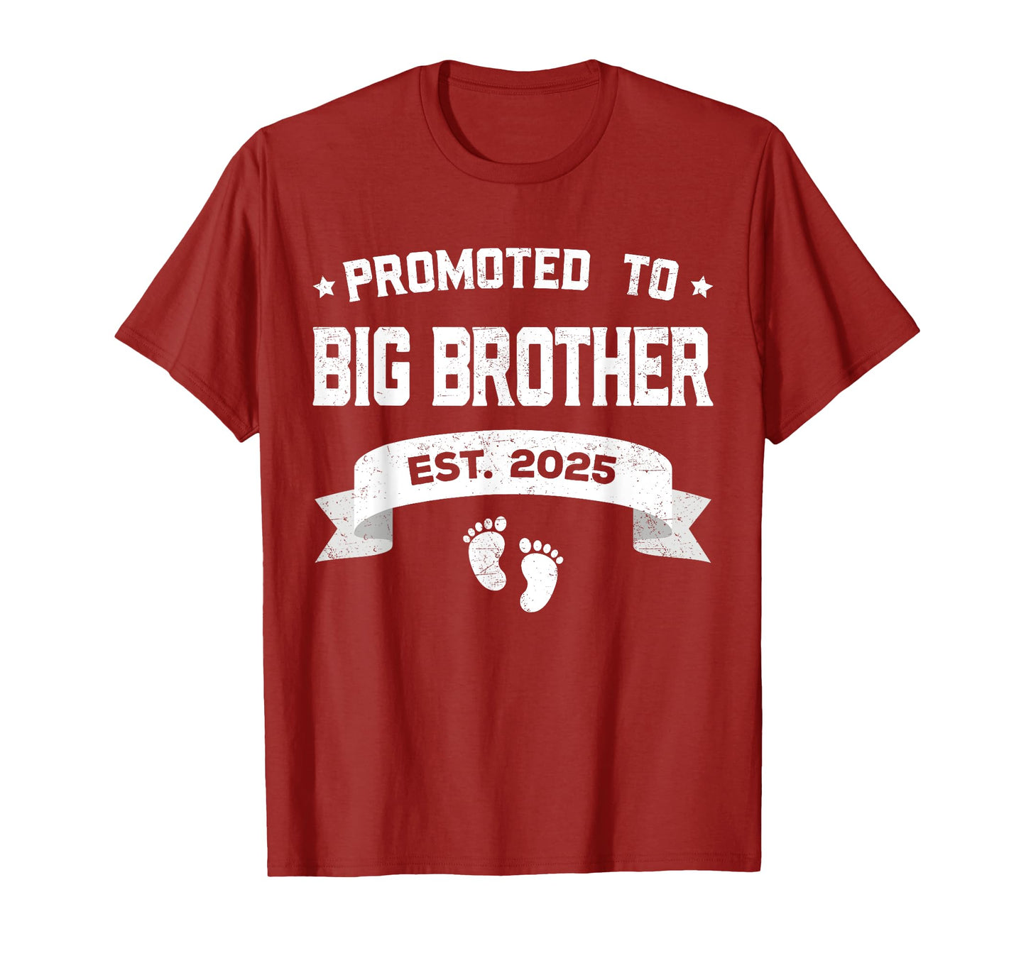 Promoted To Big Brother Est 2025 Retro Matching Family Quote T-Shirt
