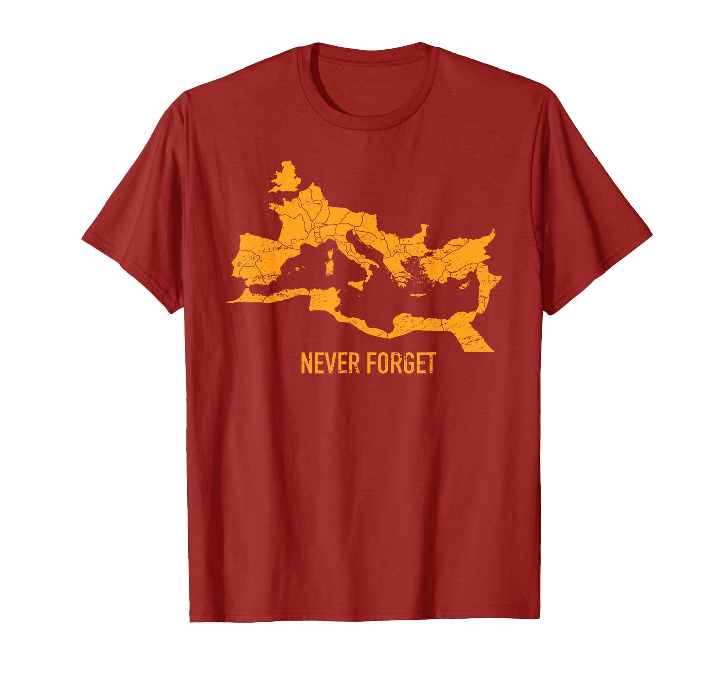 Distressed Roman Empire Map T-Shirt T-Shirt