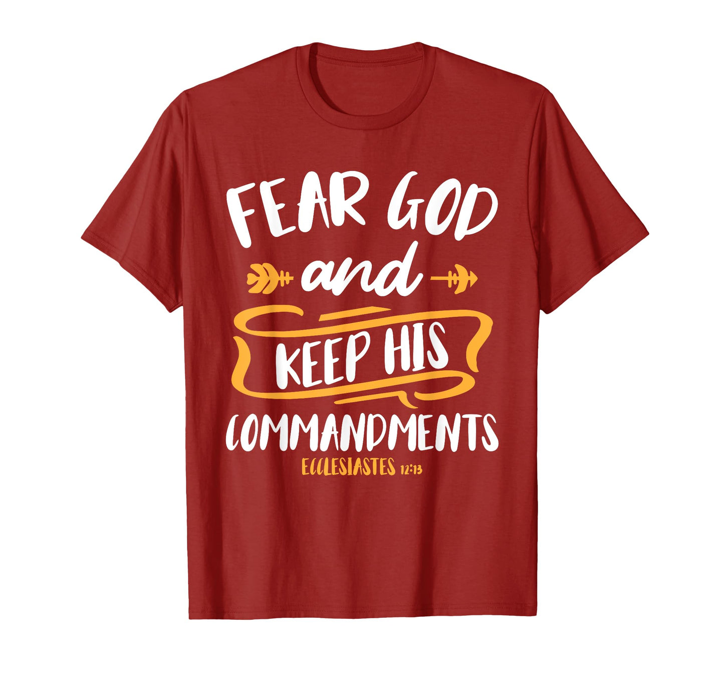 Fear God and Keep His Commandment Bible Verse Jesus T-Shirt