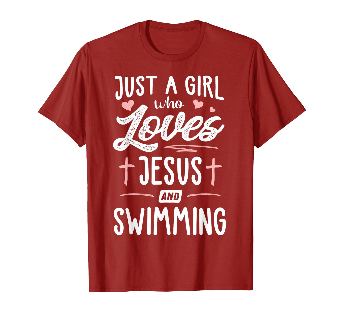 Just A Girl Who Loves Jesus And Swimming Gift Women T-Shirt